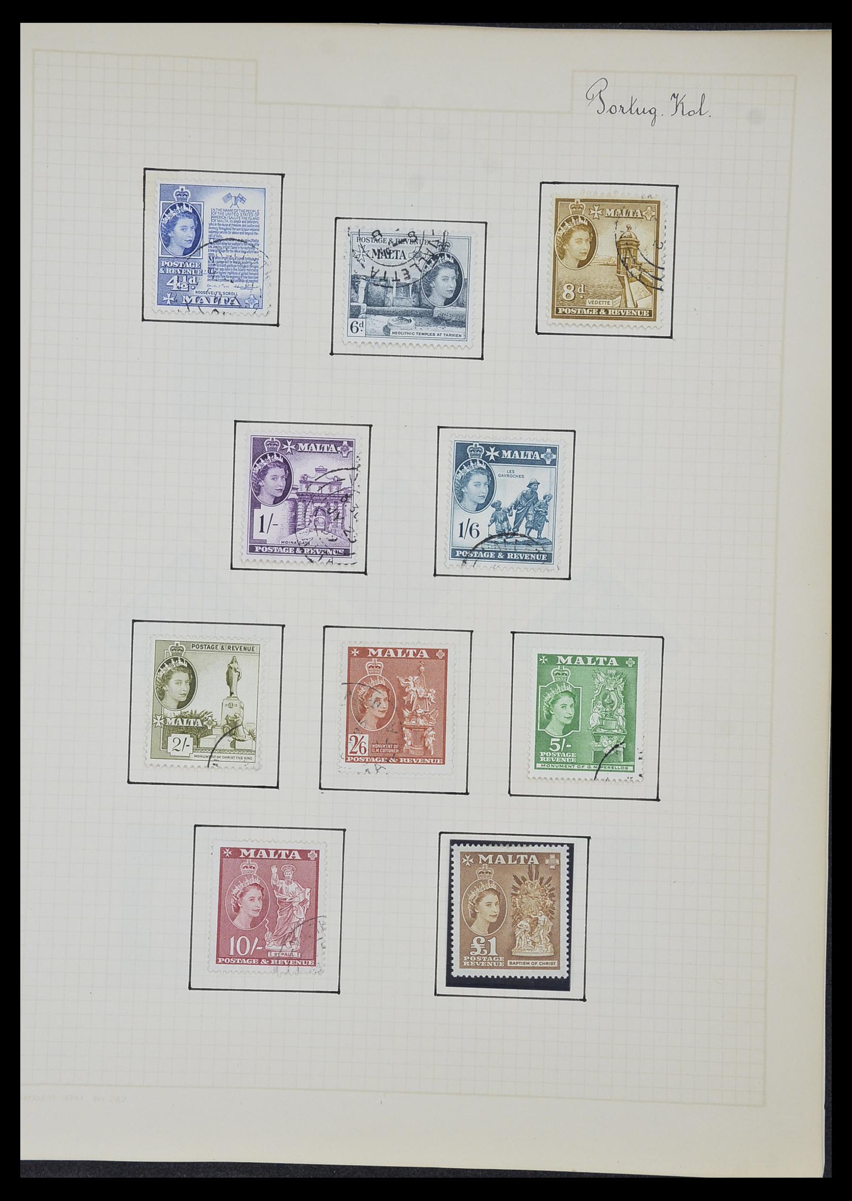 34007 211 - Postzegelverzameling 34007 Engeland en koloniën 1868-1970.