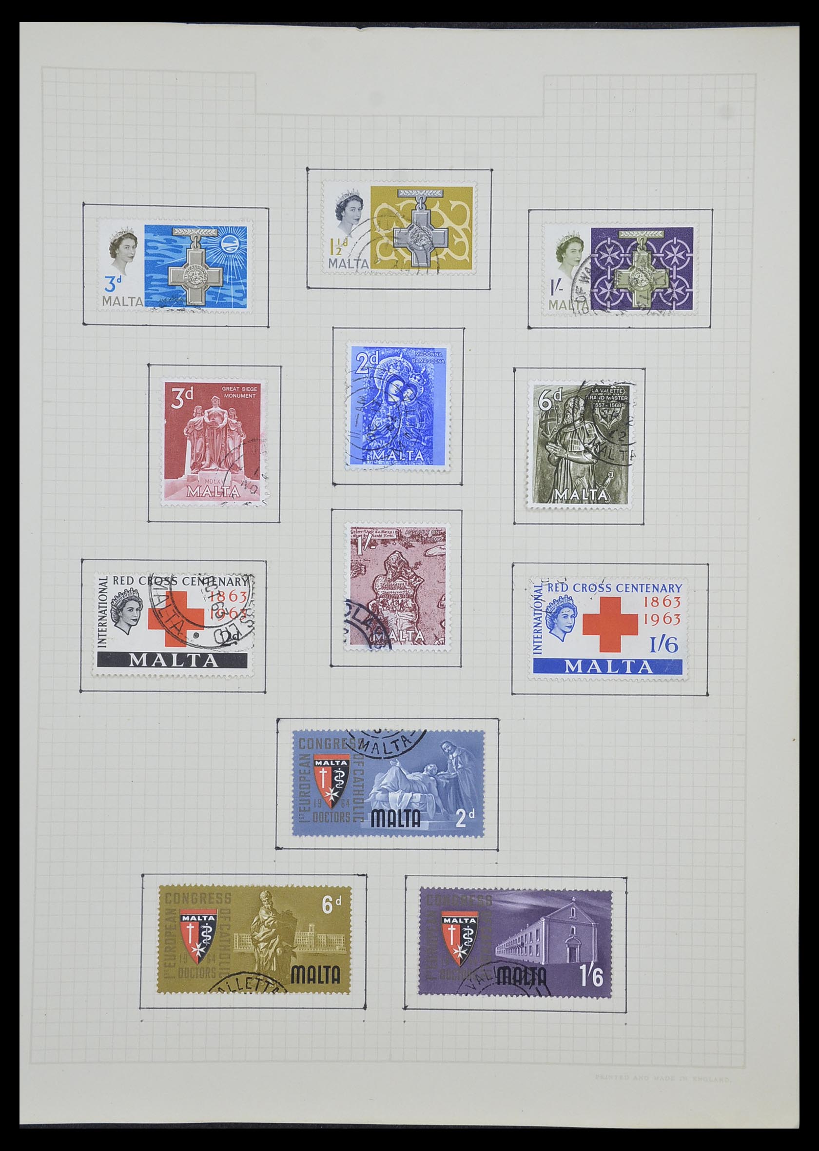 34007 214 - Postzegelverzameling 34007 Engeland en koloniën 1868-1970.
