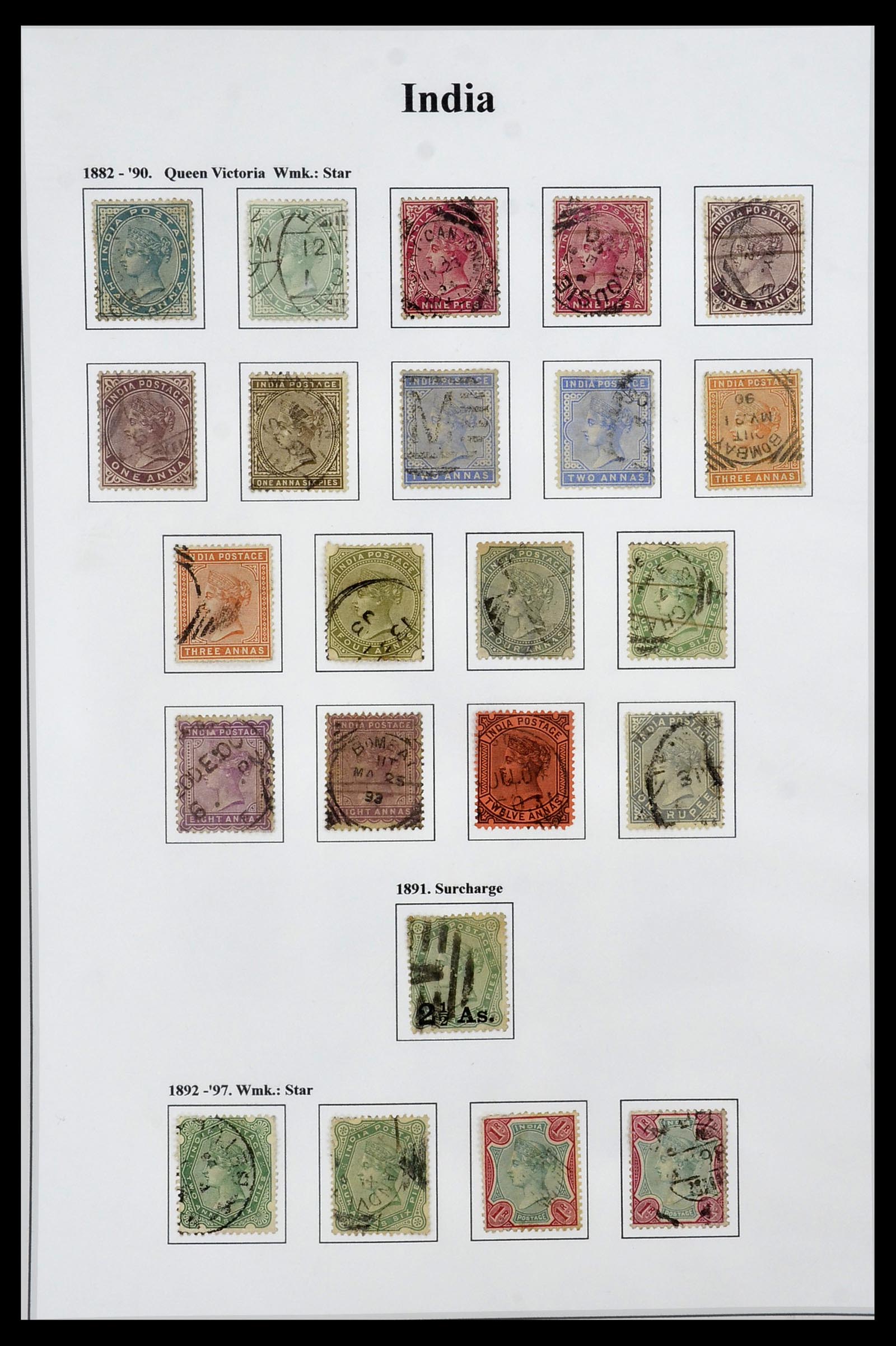 34010 001 - Stamp collection 34010 India and States 1854-2018!