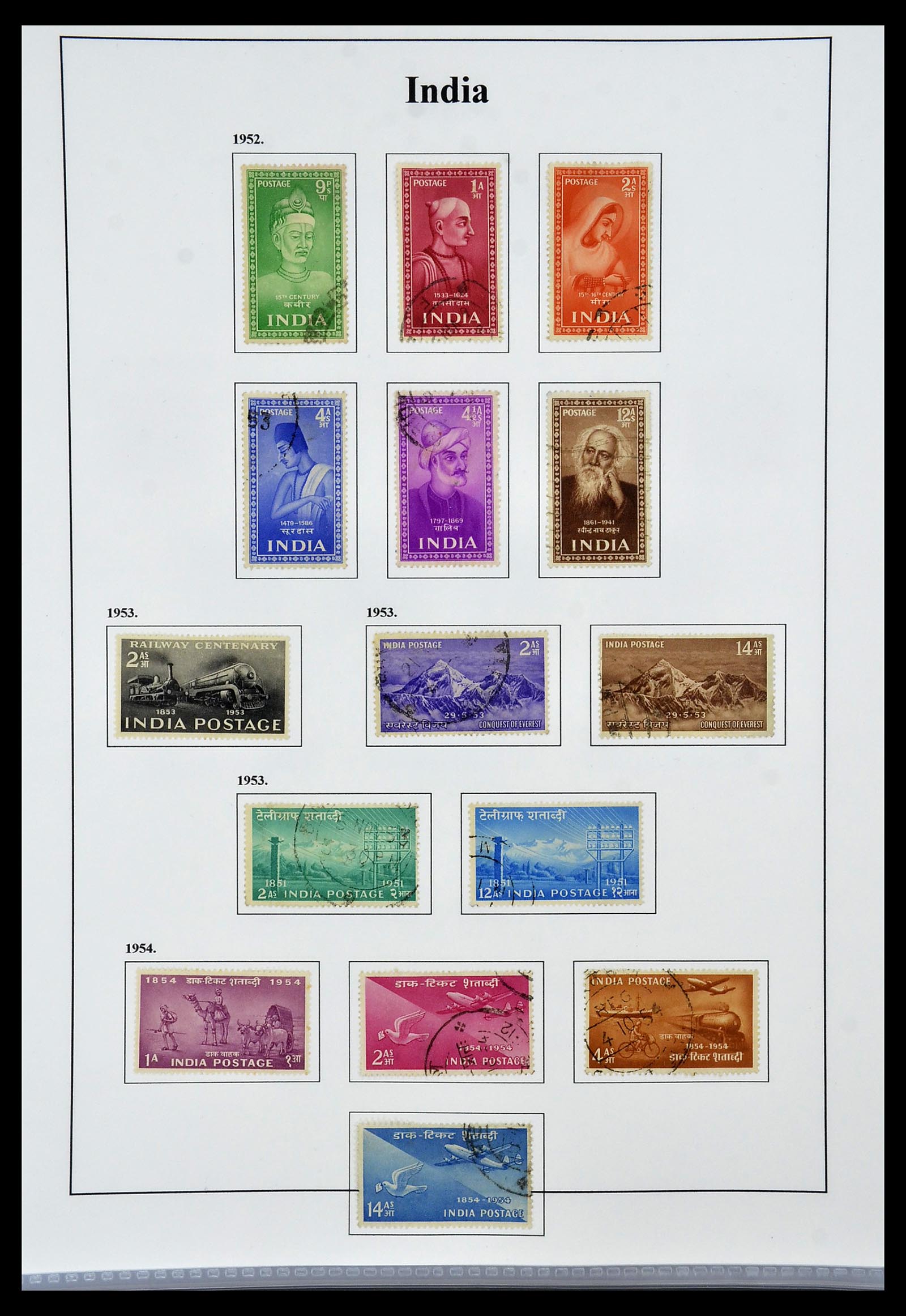 34010 015 - Stamp collection 34010 India and States 1854-2018!