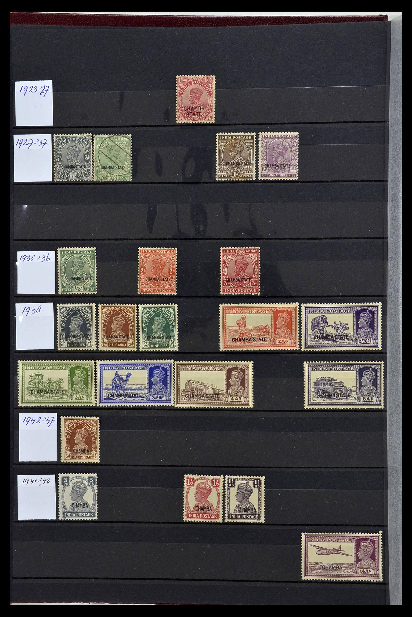 34010 084 - Stamp collection 34010 India and States 1854-2018!