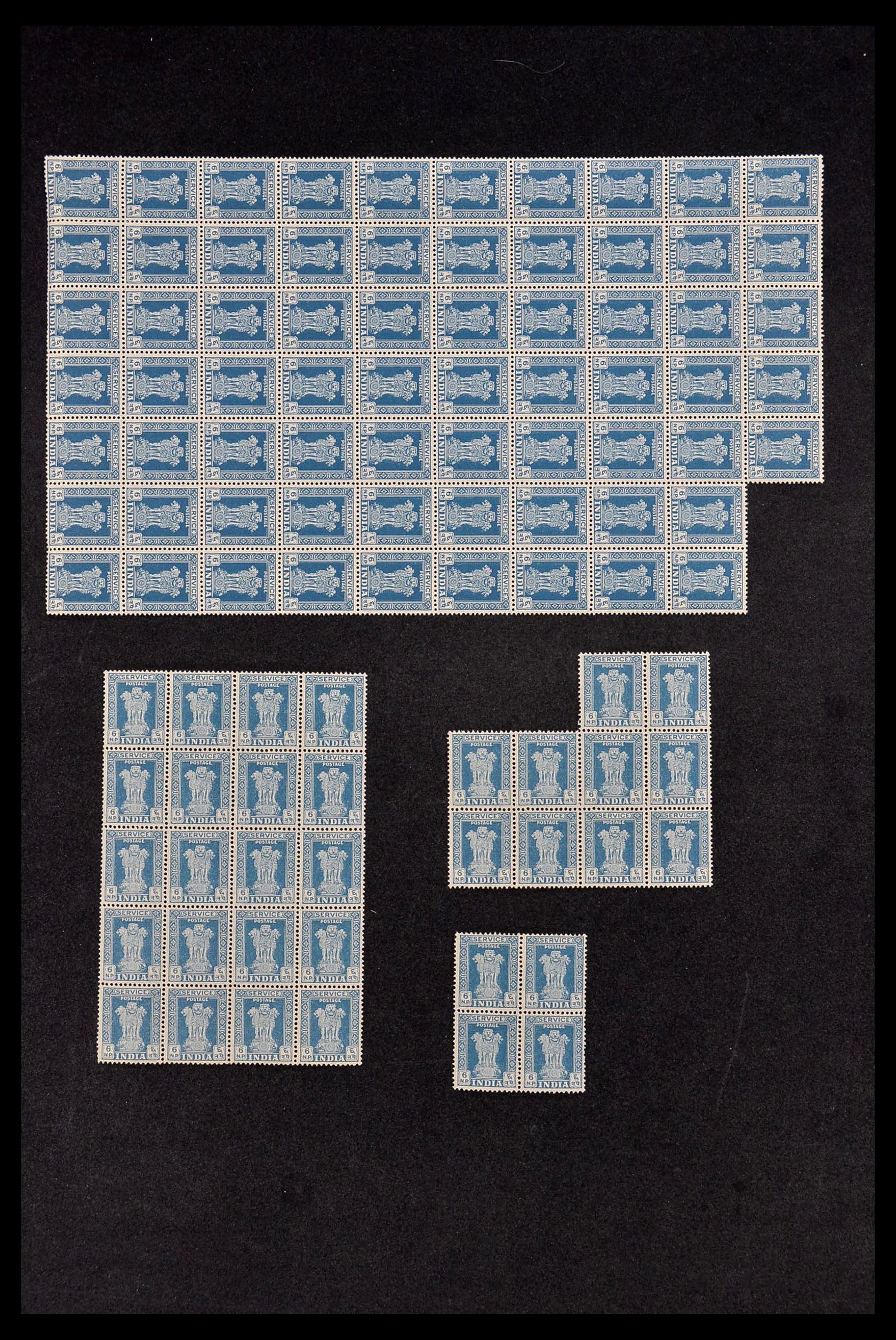34016 032 - Postzegelverzameling 34016 India dienstzegels 1958-1971.