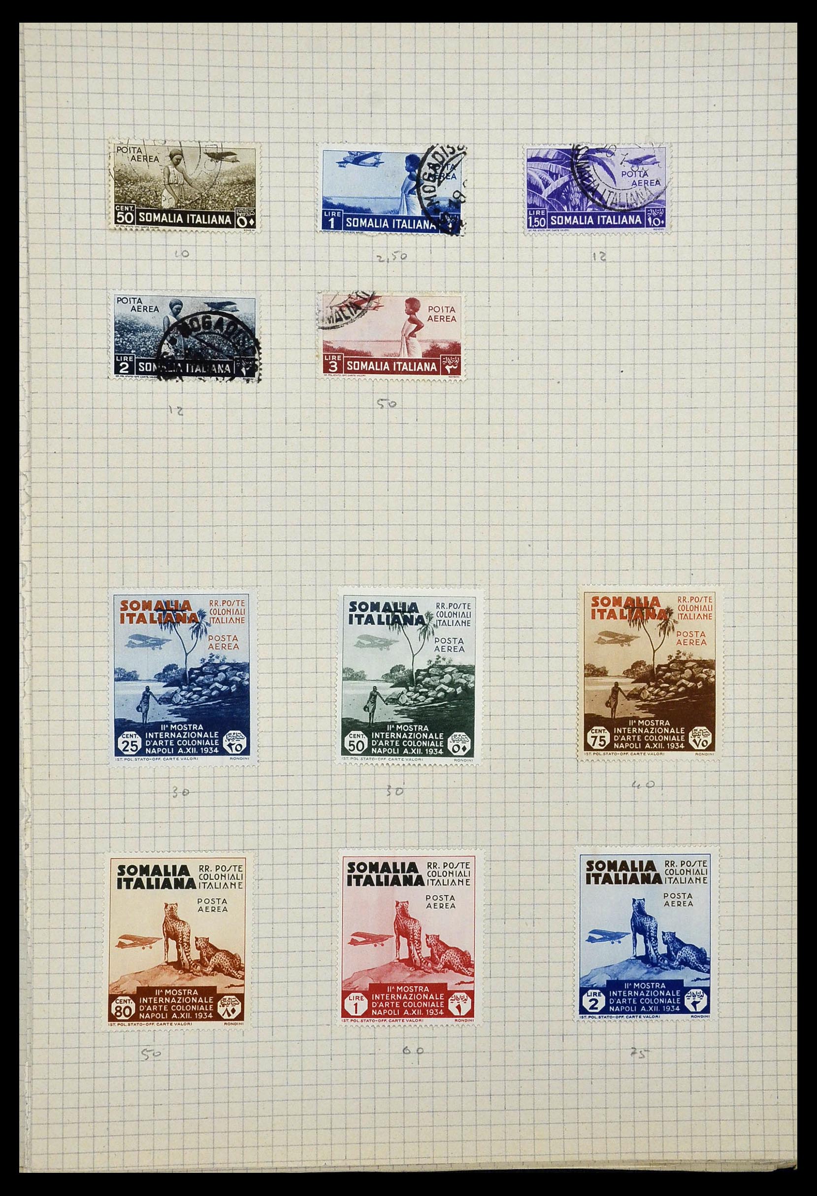 34017 003 - Postzegelverzameling 34017 Italiaanse koloniën en gebieden 1900-1950.
