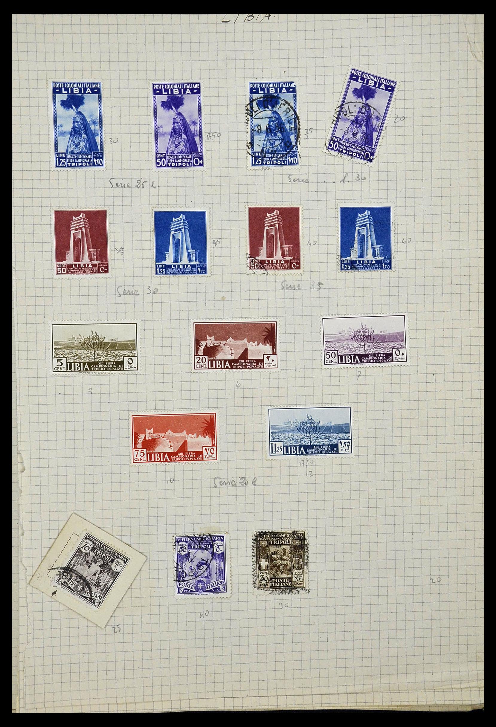 34017 006 - Postzegelverzameling 34017 Italiaanse koloniën en gebieden 1900-1950.