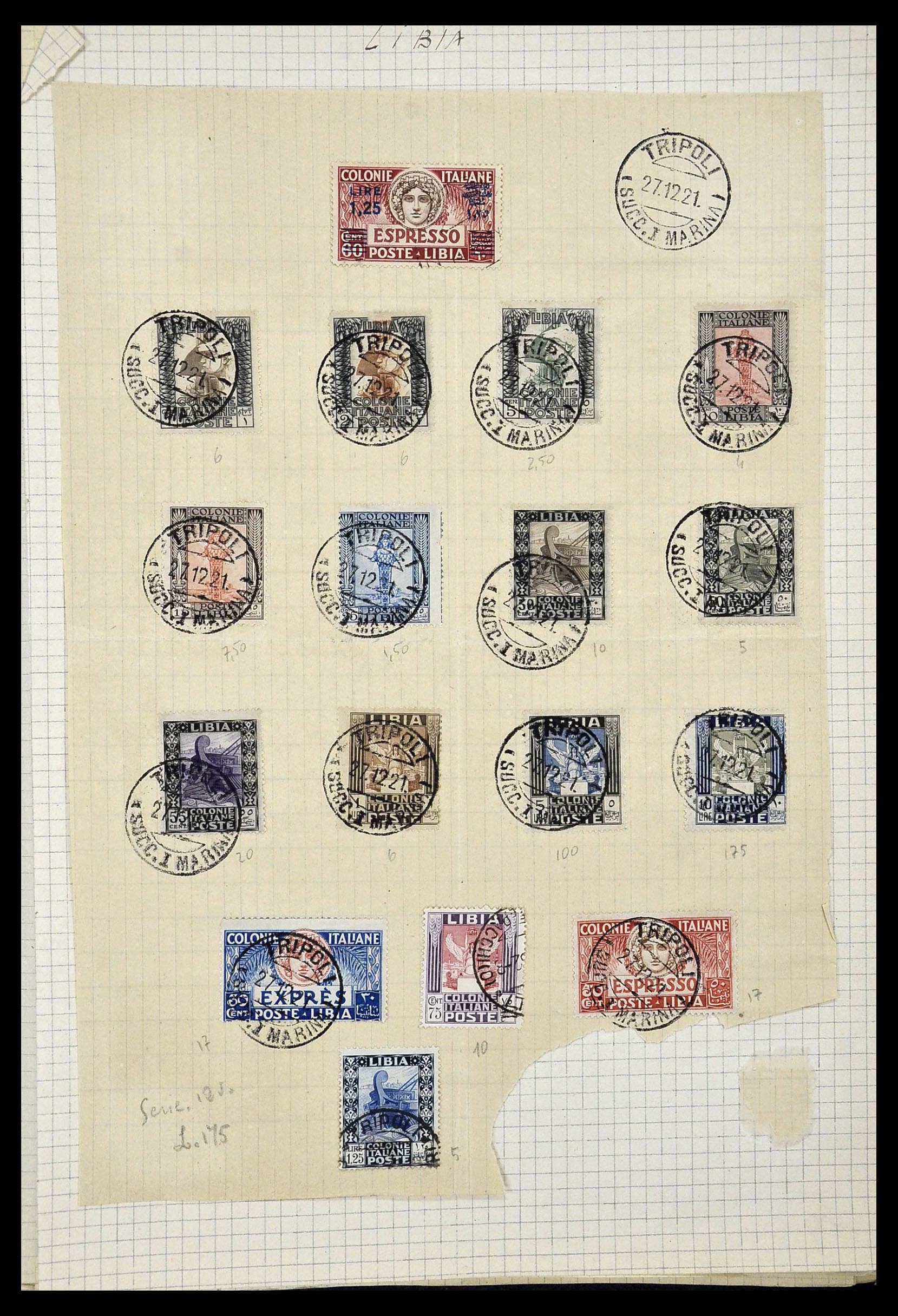 34017 008 - Postzegelverzameling 34017 Italiaanse koloniën en gebieden 1900-1950.