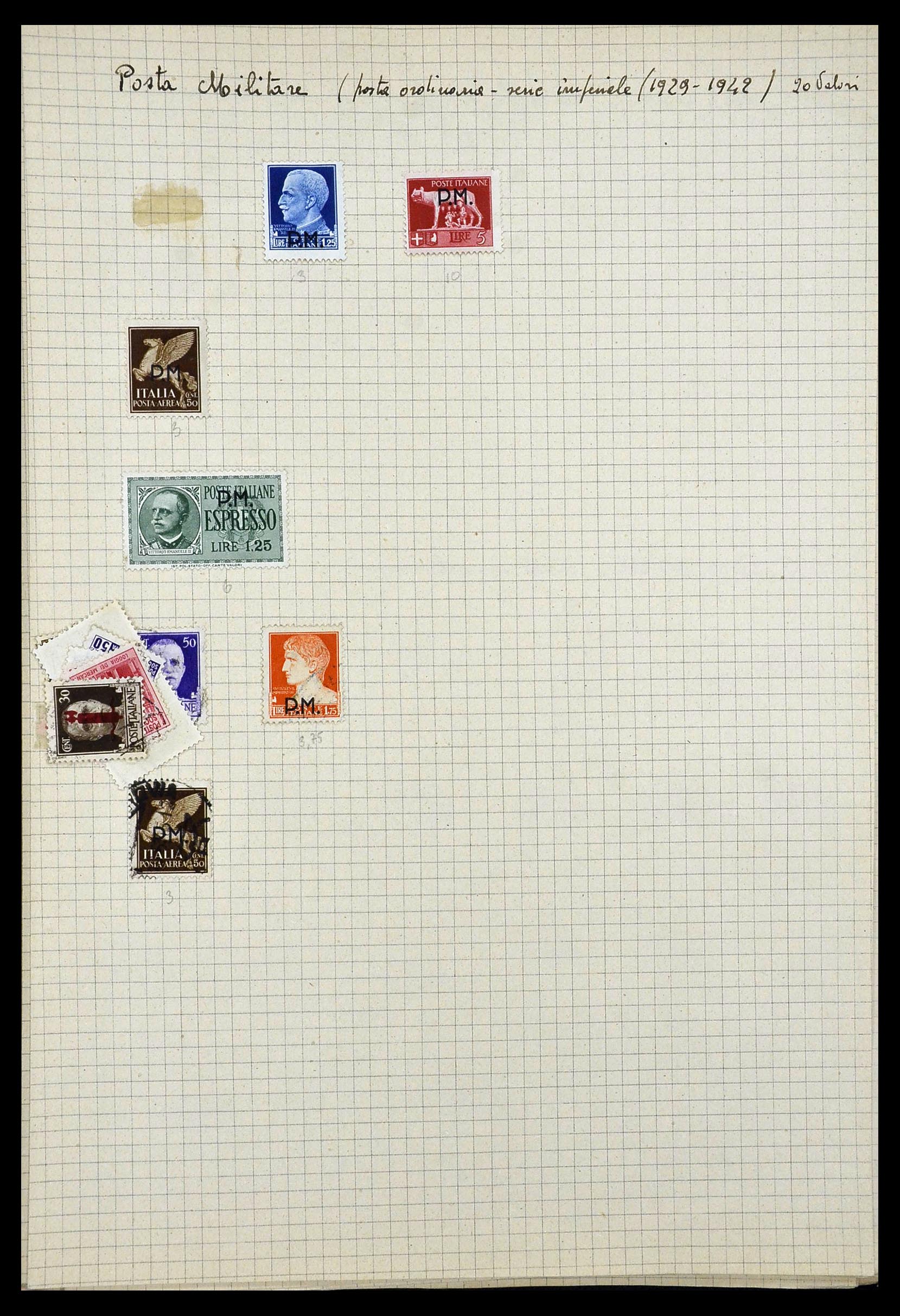 34017 010 - Postzegelverzameling 34017 Italiaanse koloniën en gebieden 1900-1950.
