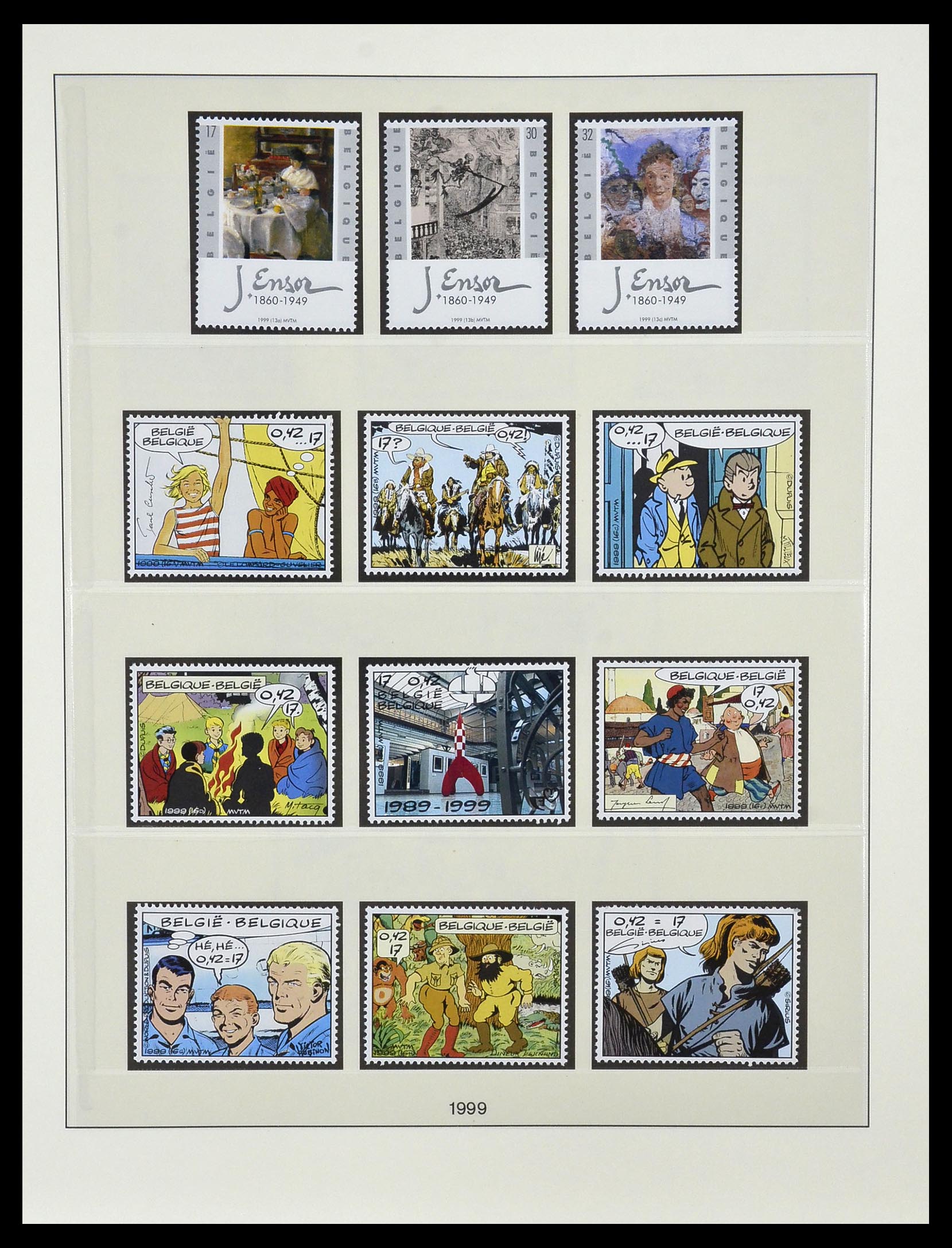 34019 155 - Postzegelverzameling 34019 België 1960-2004.
