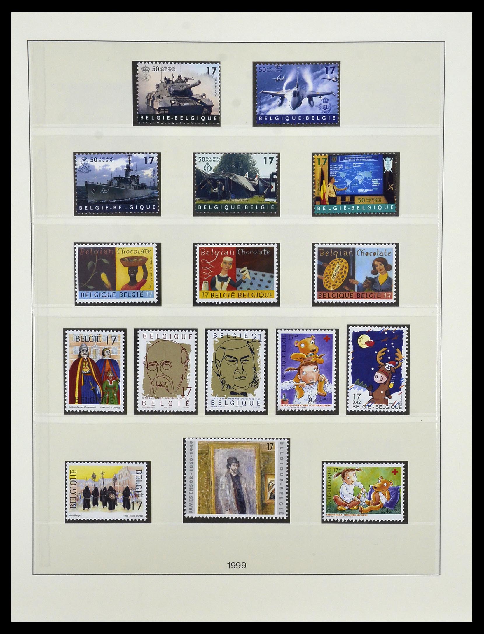34019 157 - Postzegelverzameling 34019 België 1960-2004.