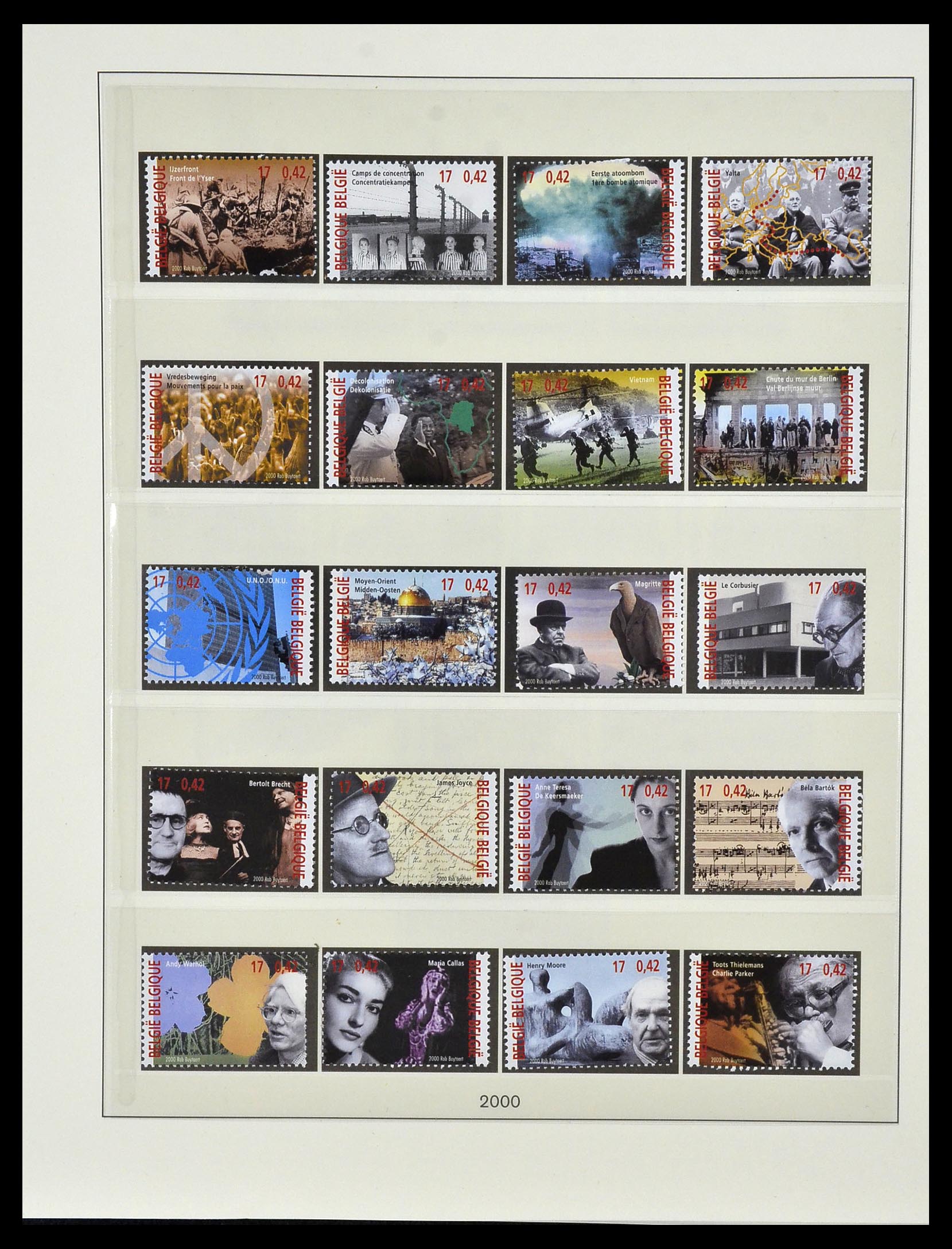 34019 161 - Postzegelverzameling 34019 België 1960-2004.