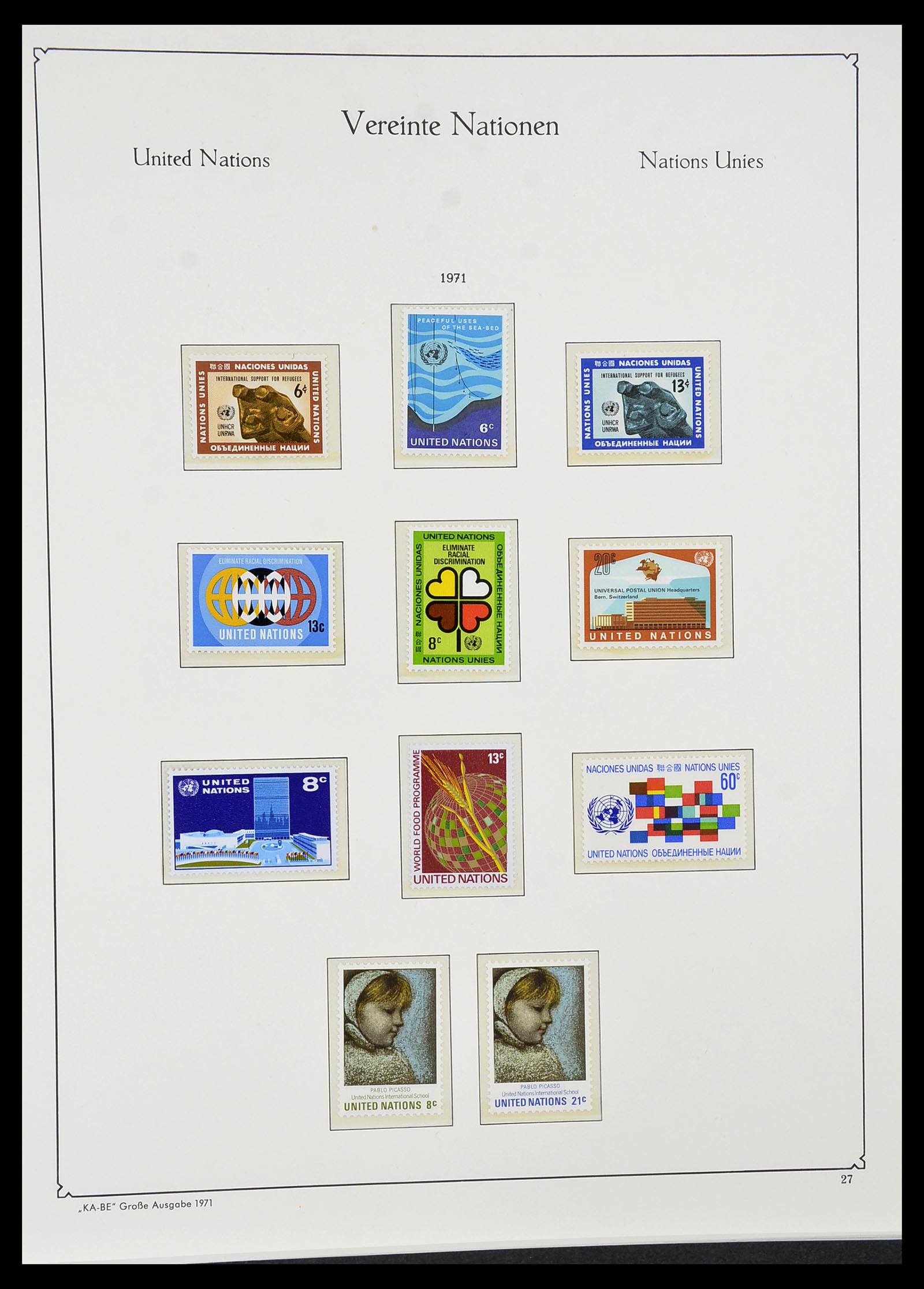 34023 003 - Postzegelverzameling 34023 Verenigde Naties New York 1970-2018!