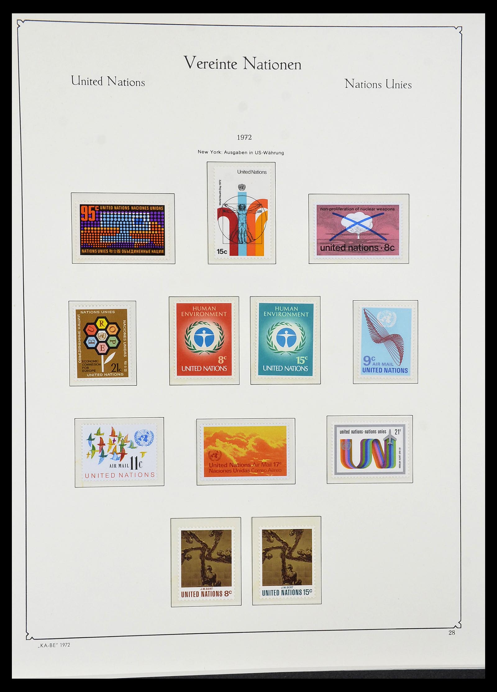 34023 004 - Postzegelverzameling 34023 Verenigde Naties New York 1970-2018!