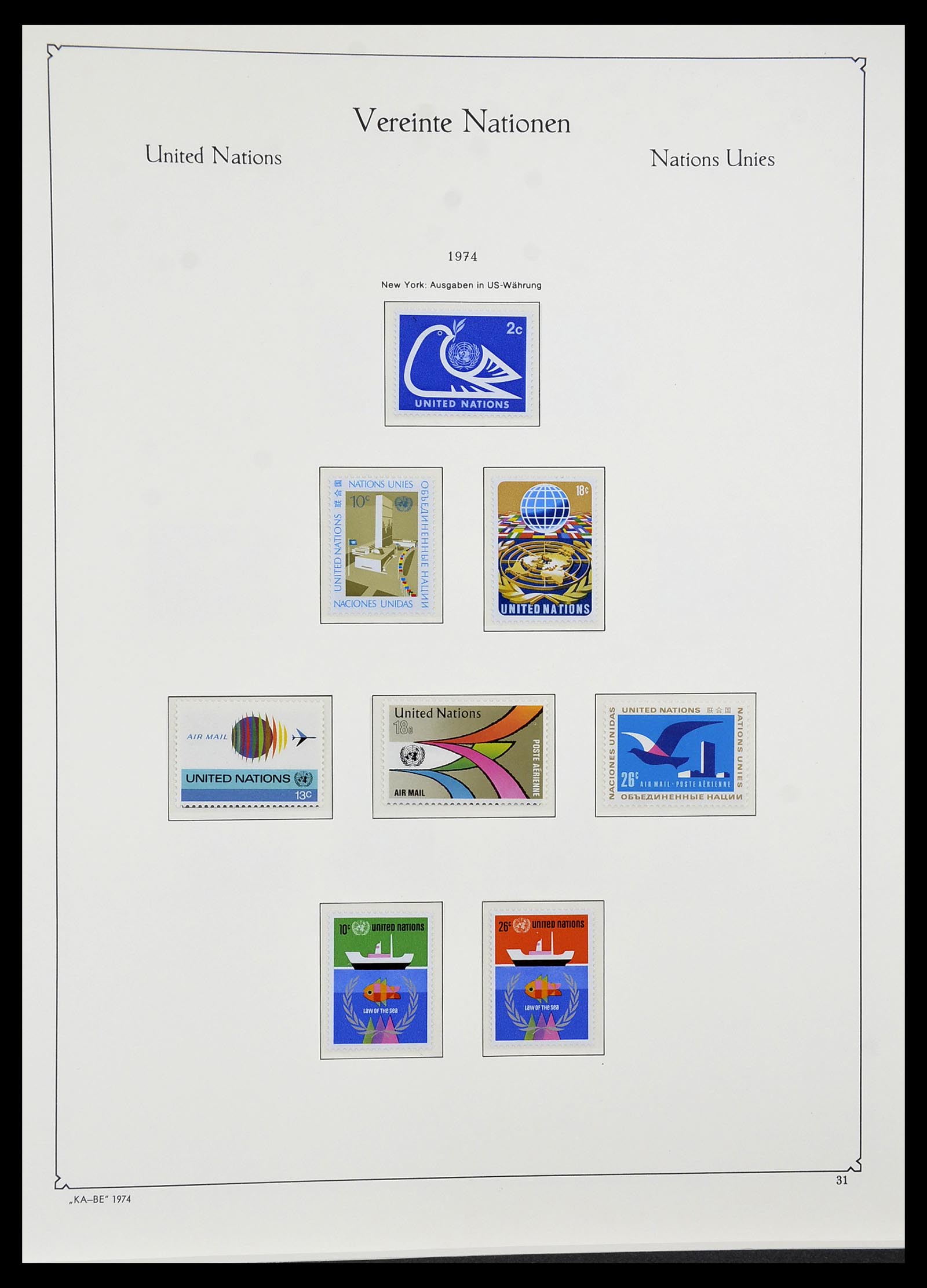 34023 007 - Stamp collection 34023 United Nations New York 1970-2018!