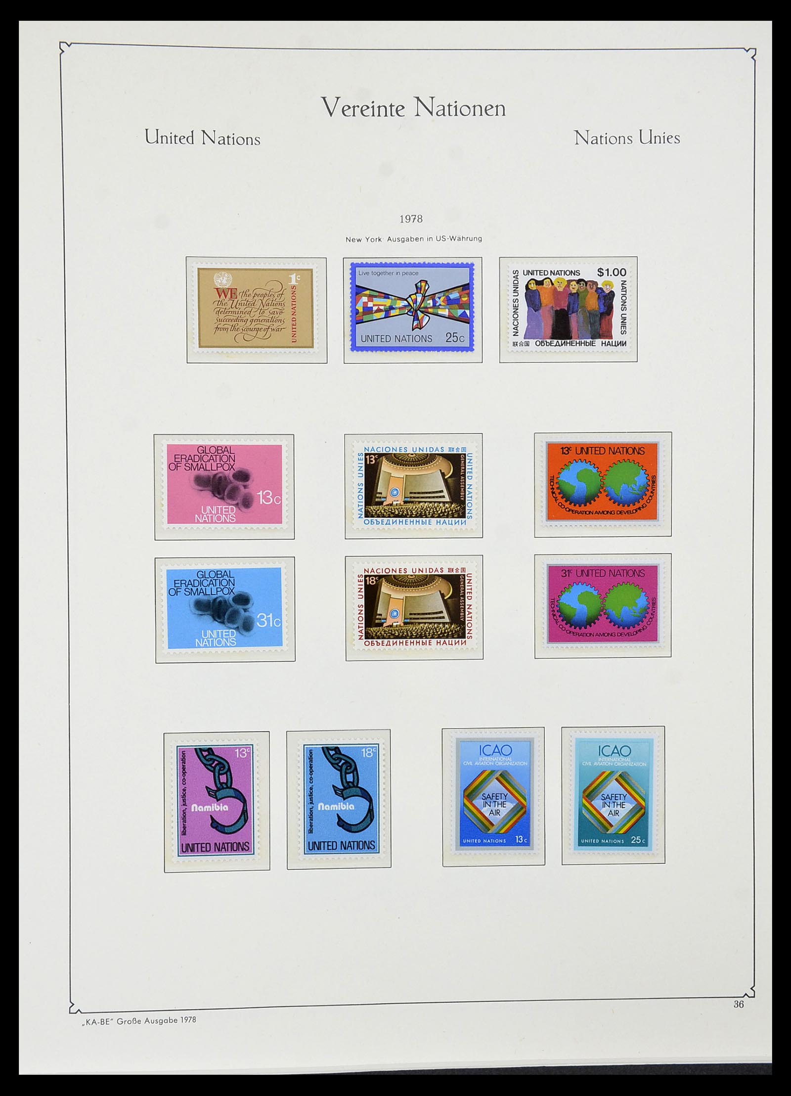 34023 012 - Postzegelverzameling 34023 Verenigde Naties New York 1970-2018!