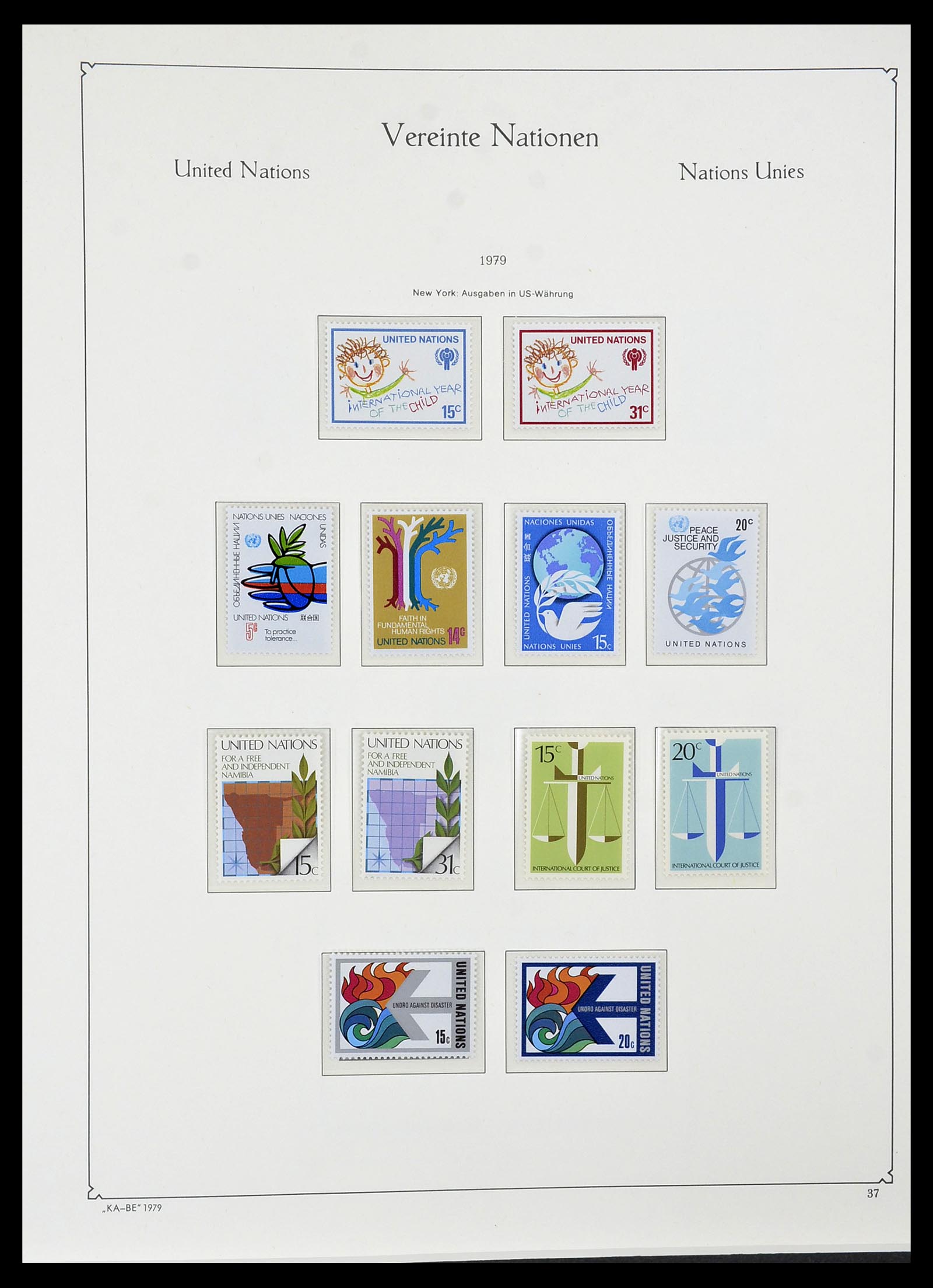 34023 013 - Postzegelverzameling 34023 Verenigde Naties New York 1970-2018!