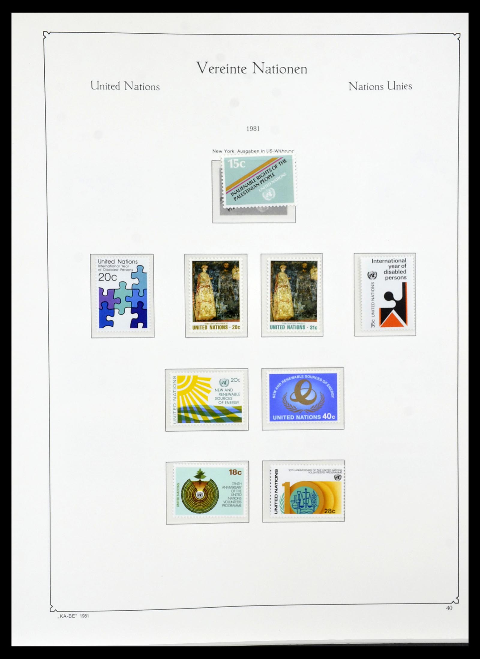 34023 016 - Stamp collection 34023 United Nations New York 1970-2018!