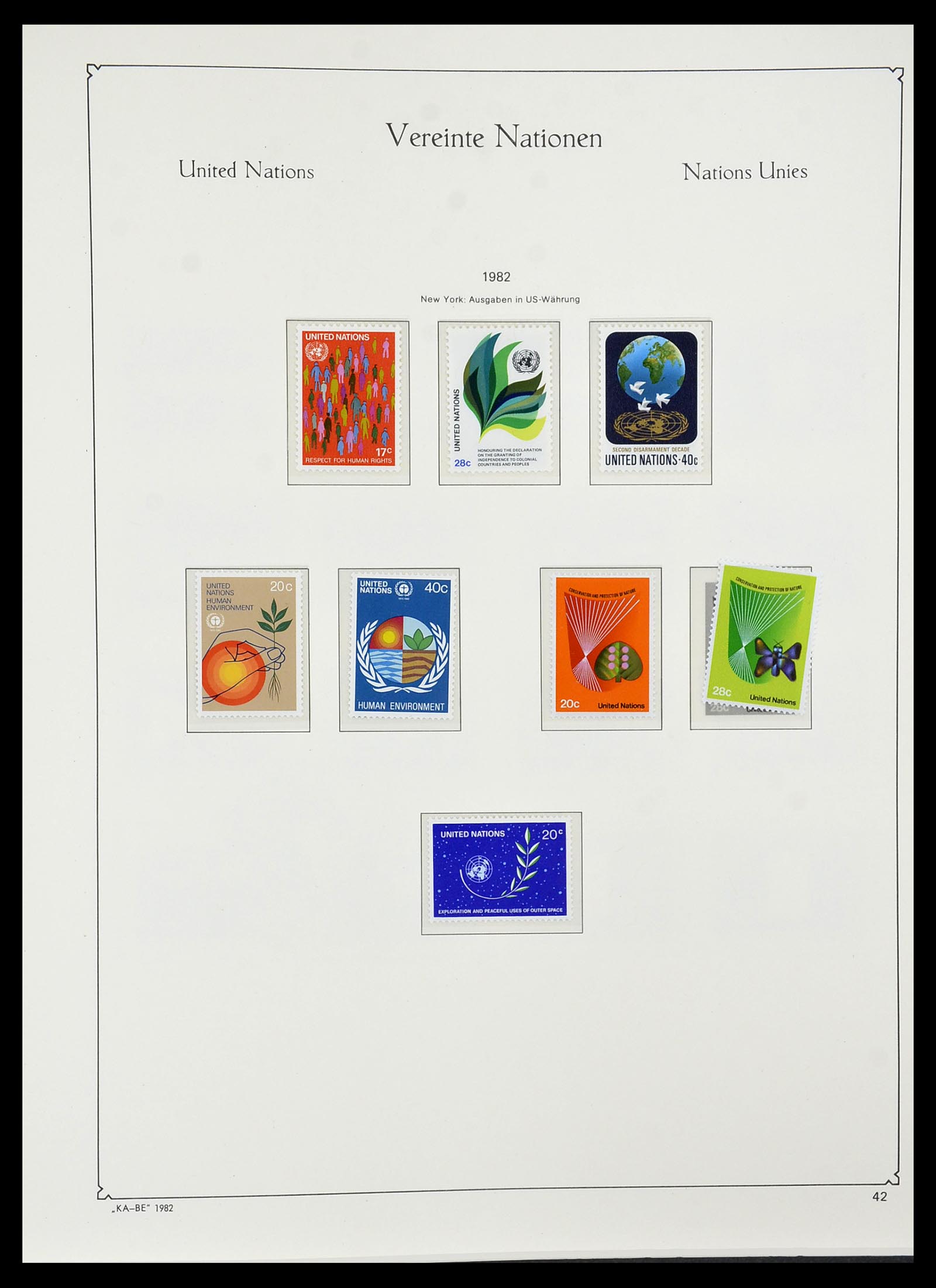 34023 018 - Stamp collection 34023 United Nations New York 1970-2018!