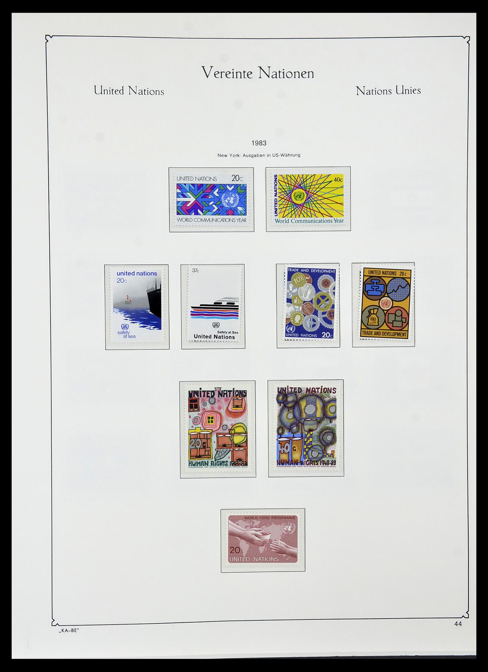 34023 020 - Stamp collection 34023 United Nations New York 1970-2018!