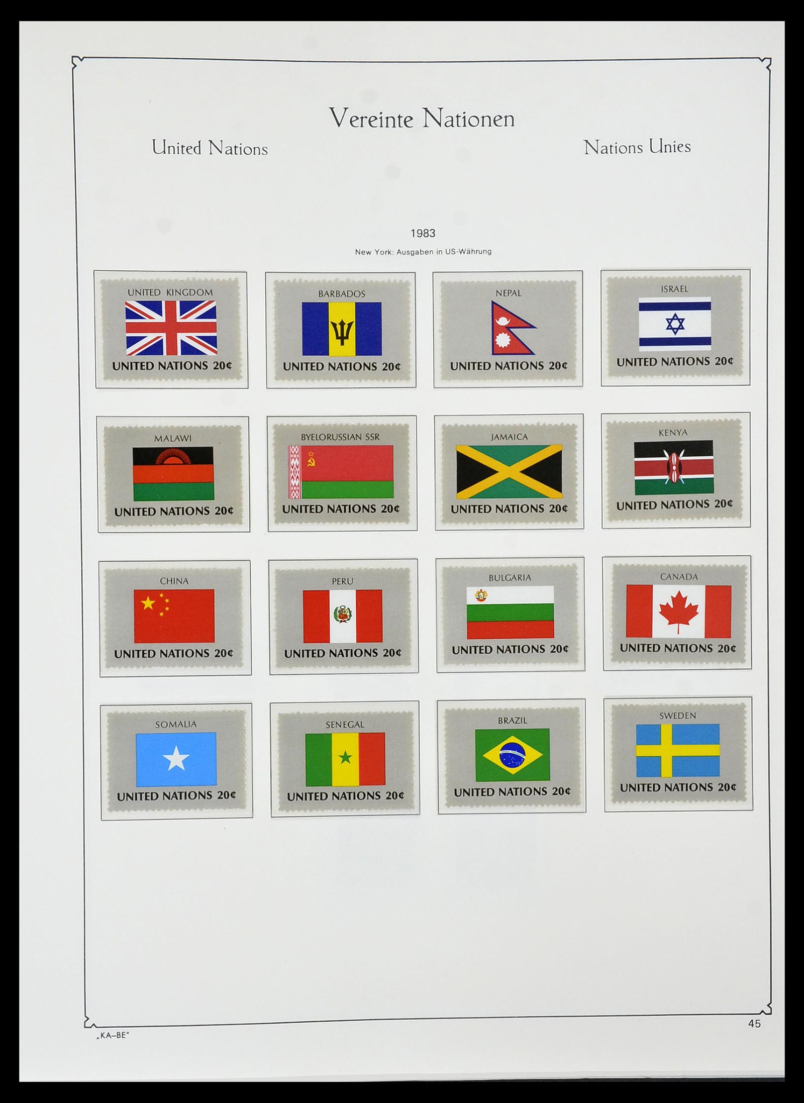34023 021 - Stamp collection 34023 United Nations New York 1970-2018!