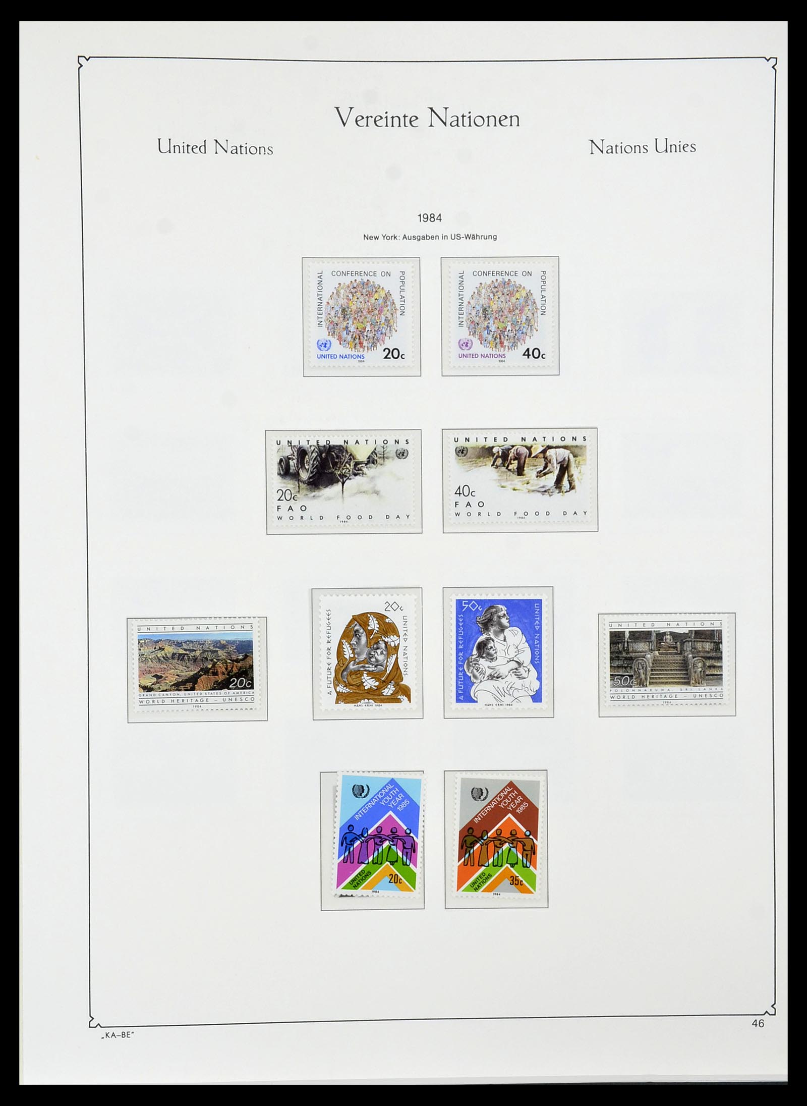 34023 022 - Stamp collection 34023 United Nations New York 1970-2018!