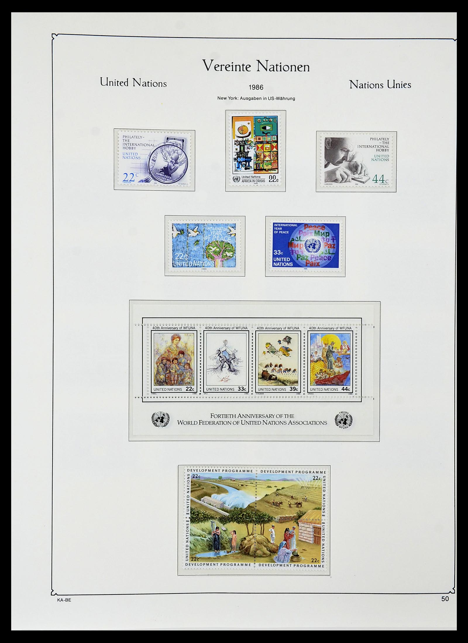 34023 025 - Stamp collection 34023 United Nations New York 1970-2018!