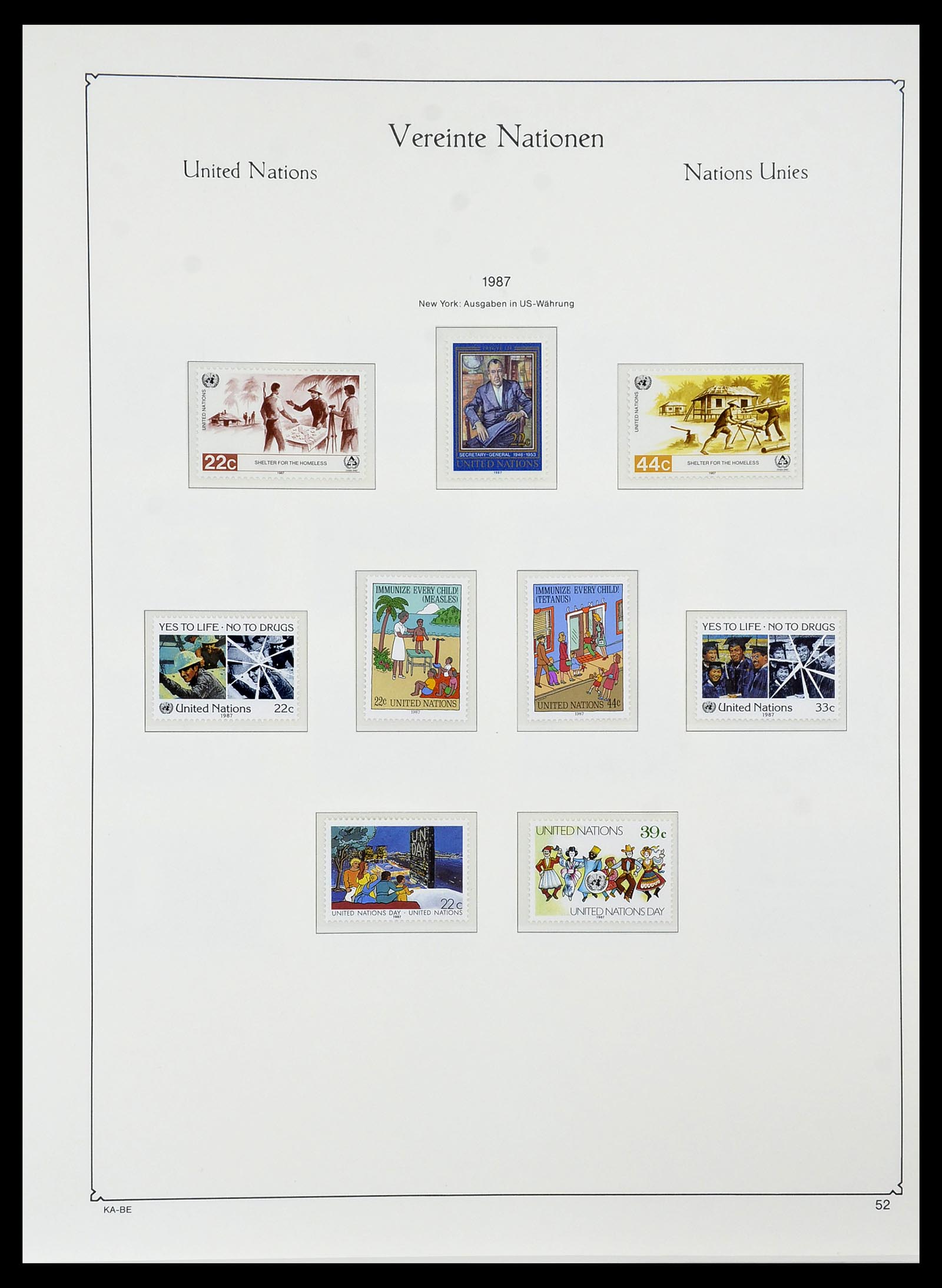 34023 027 - Stamp collection 34023 United Nations New York 1970-2018!