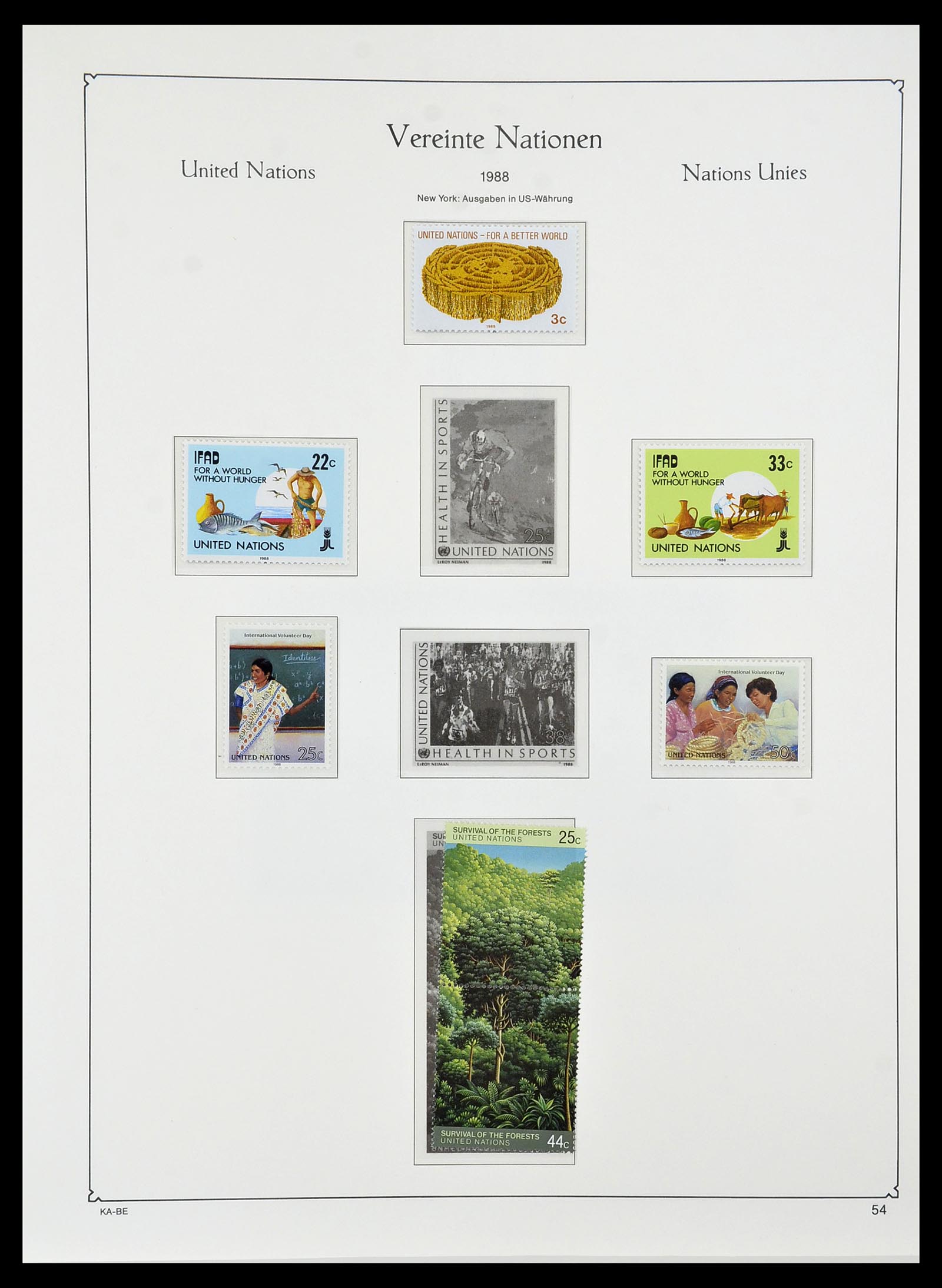 34023 029 - Stamp collection 34023 United Nations New York 1970-2018!