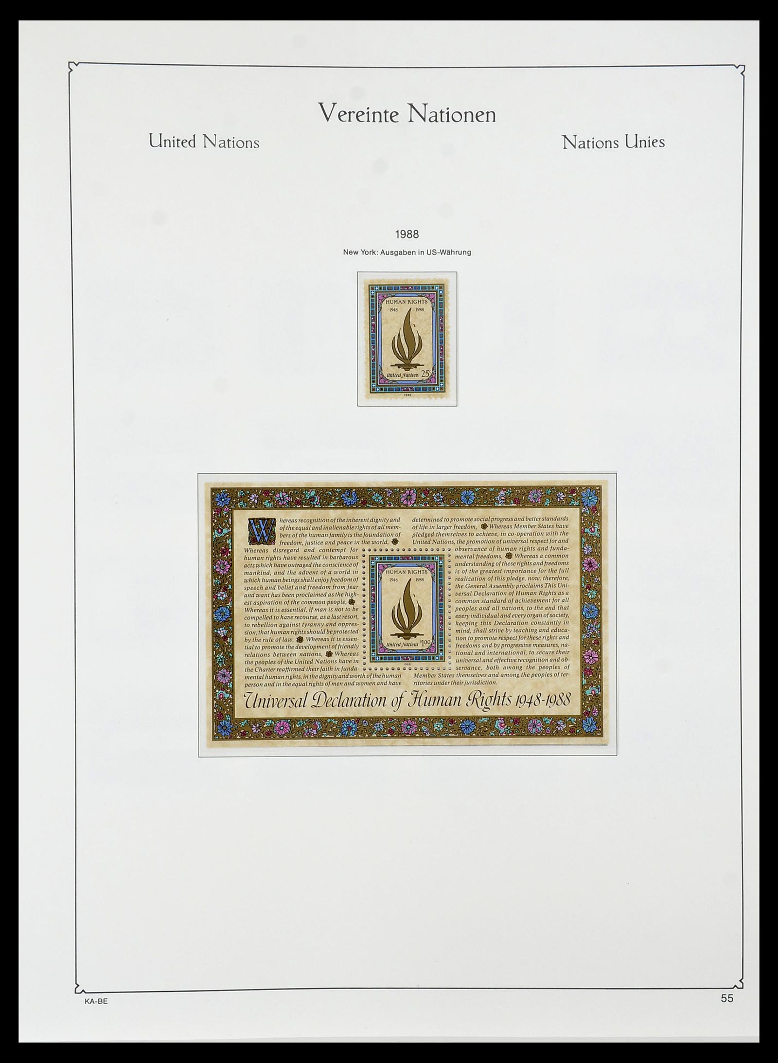 34023 030 - Postzegelverzameling 34023 Verenigde Naties New York 1970-2018!