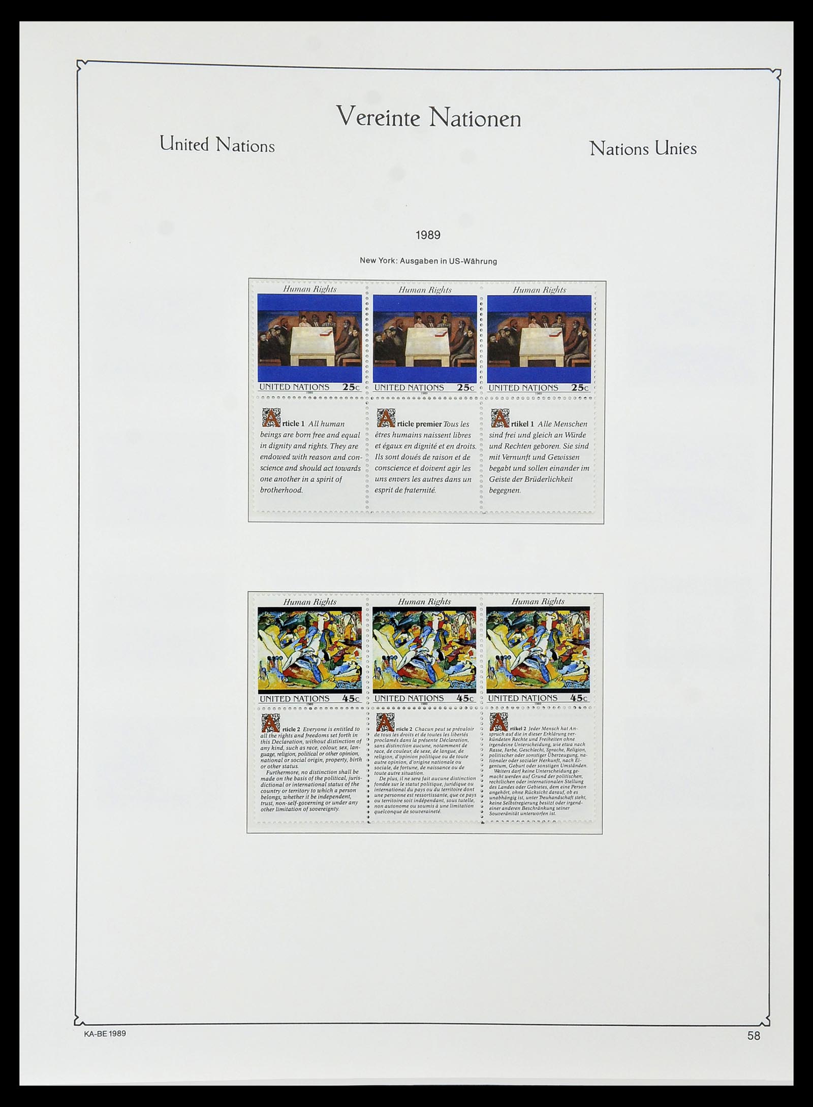 34023 033 - Stamp collection 34023 United Nations New York 1970-2018!