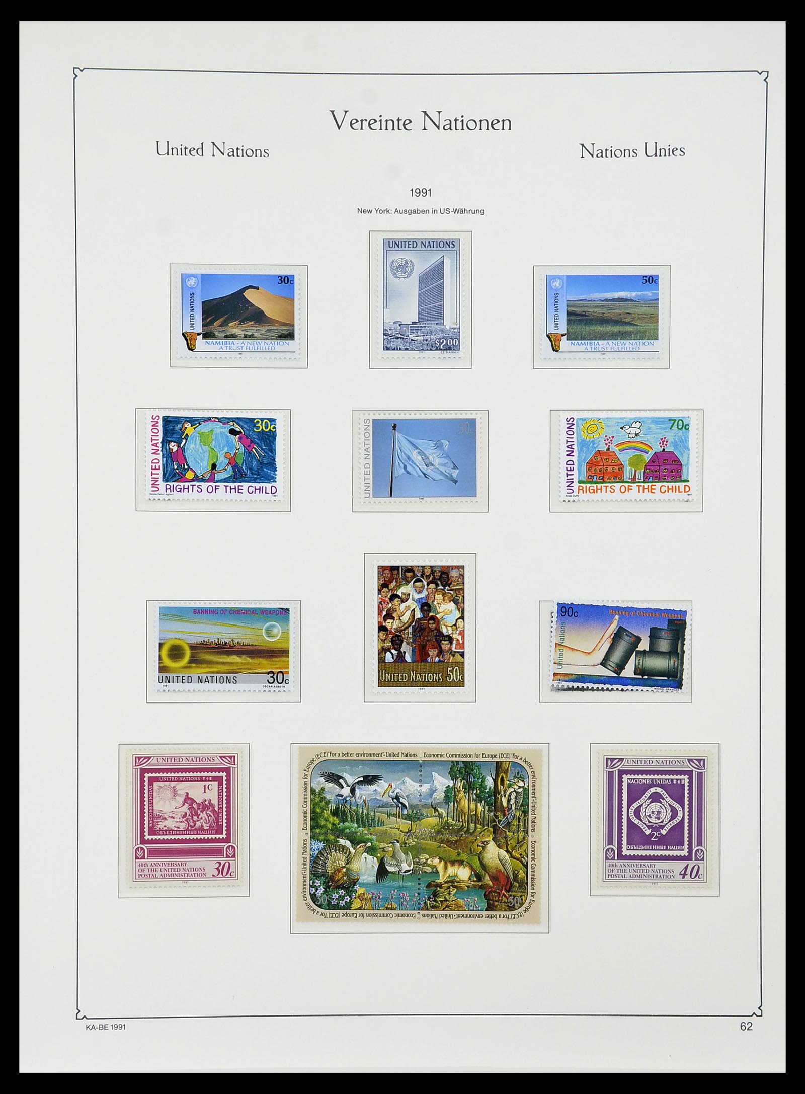 34023 038 - Stamp collection 34023 United Nations New York 1970-2018!
