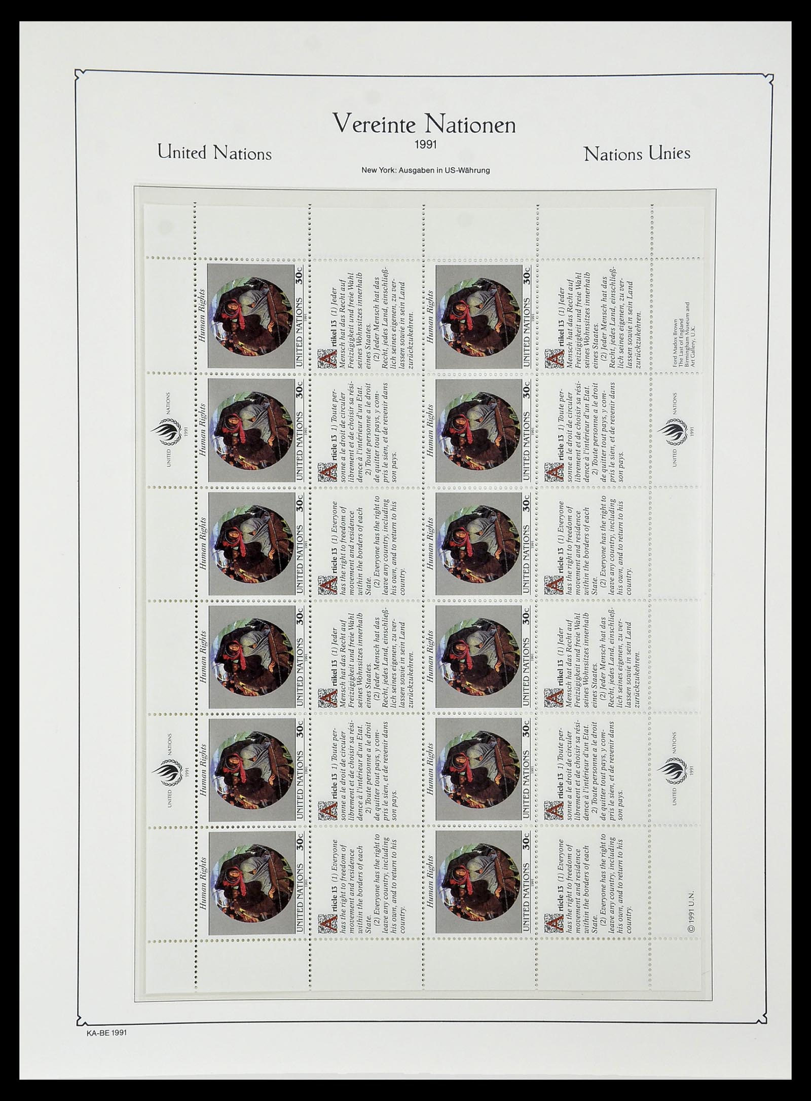 34023 040 - Postzegelverzameling 34023 Verenigde Naties New York 1970-2018!