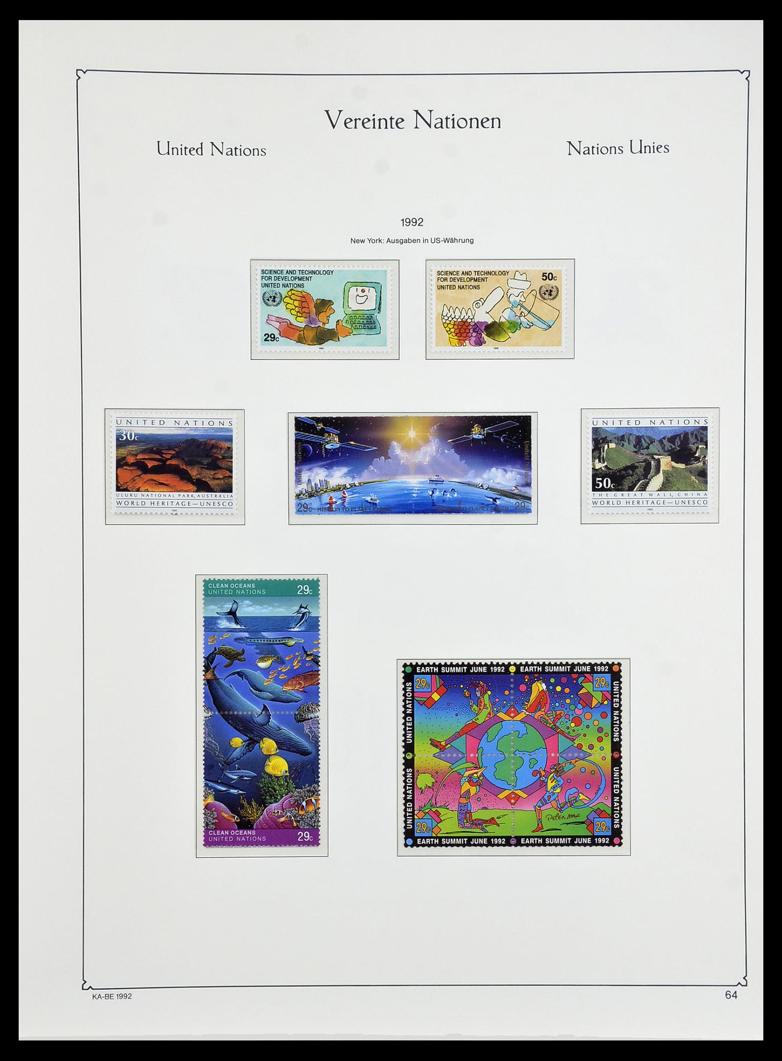 34023 042 - Stamp collection 34023 United Nations New York 1970-2018!