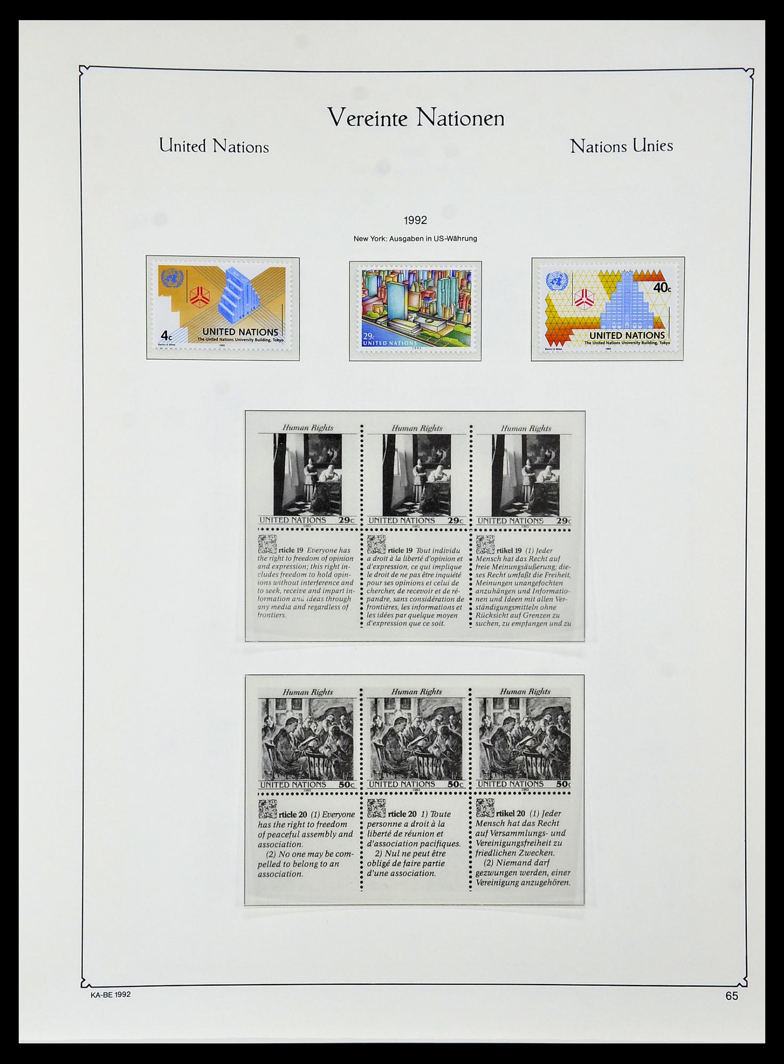 34023 043 - Postzegelverzameling 34023 Verenigde Naties New York 1970-2018!