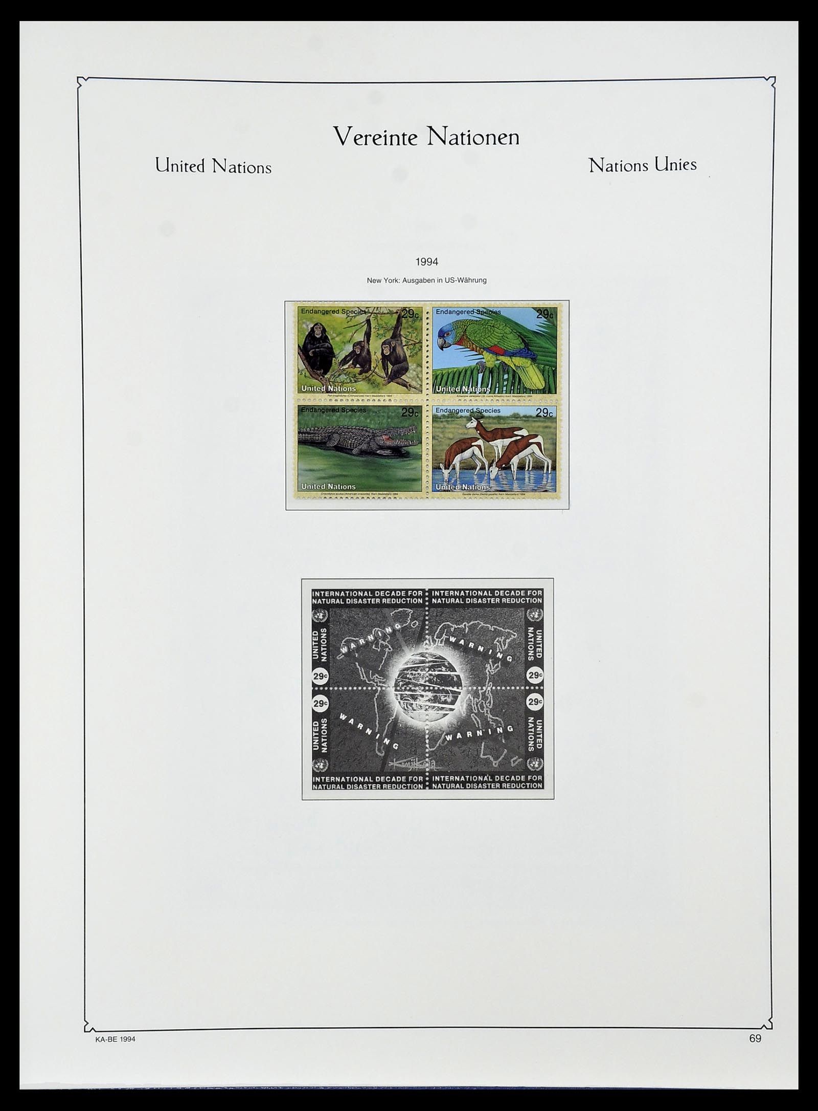 34023 051 - Stamp collection 34023 United Nations New York 1970-2018!