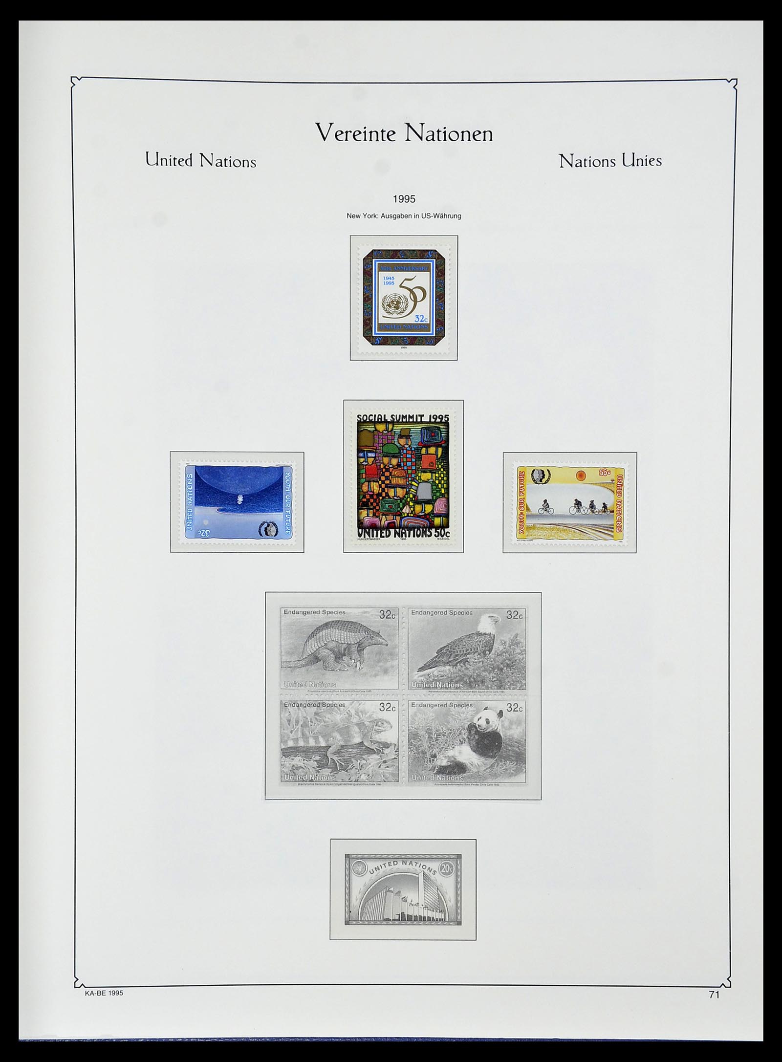 34023 053 - Stamp collection 34023 United Nations New York 1970-2018!