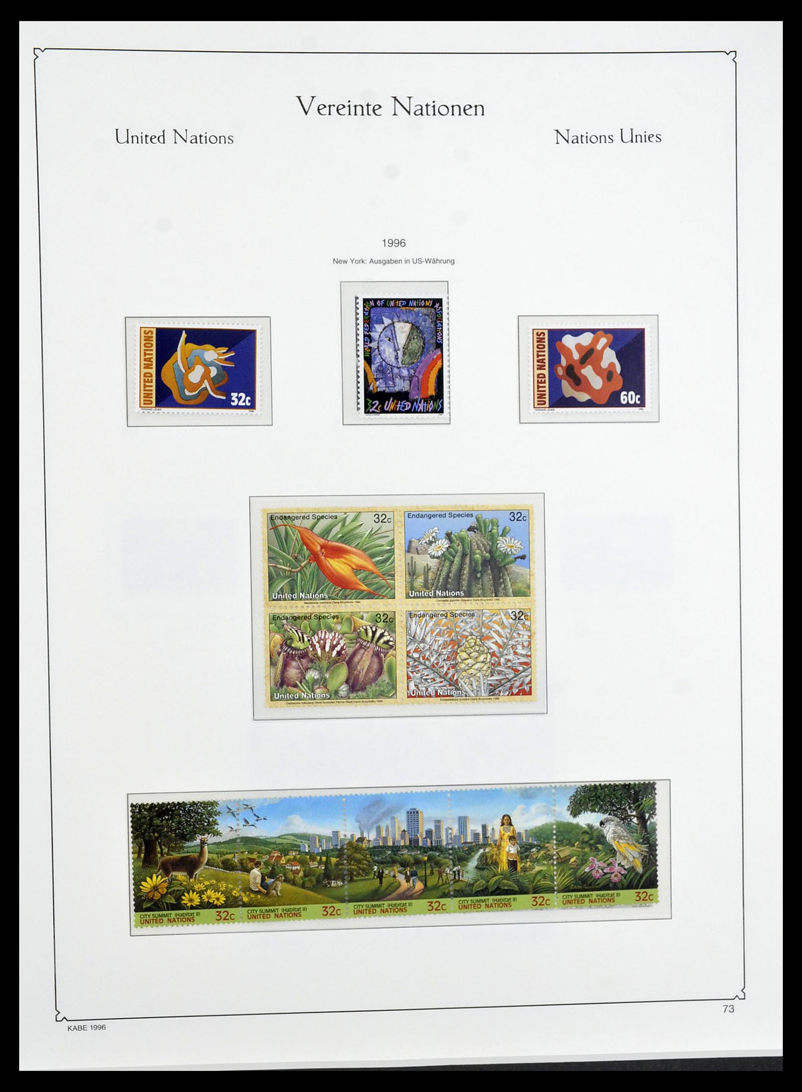34023 056 - Postzegelverzameling 34023 Verenigde Naties New York 1970-2018!