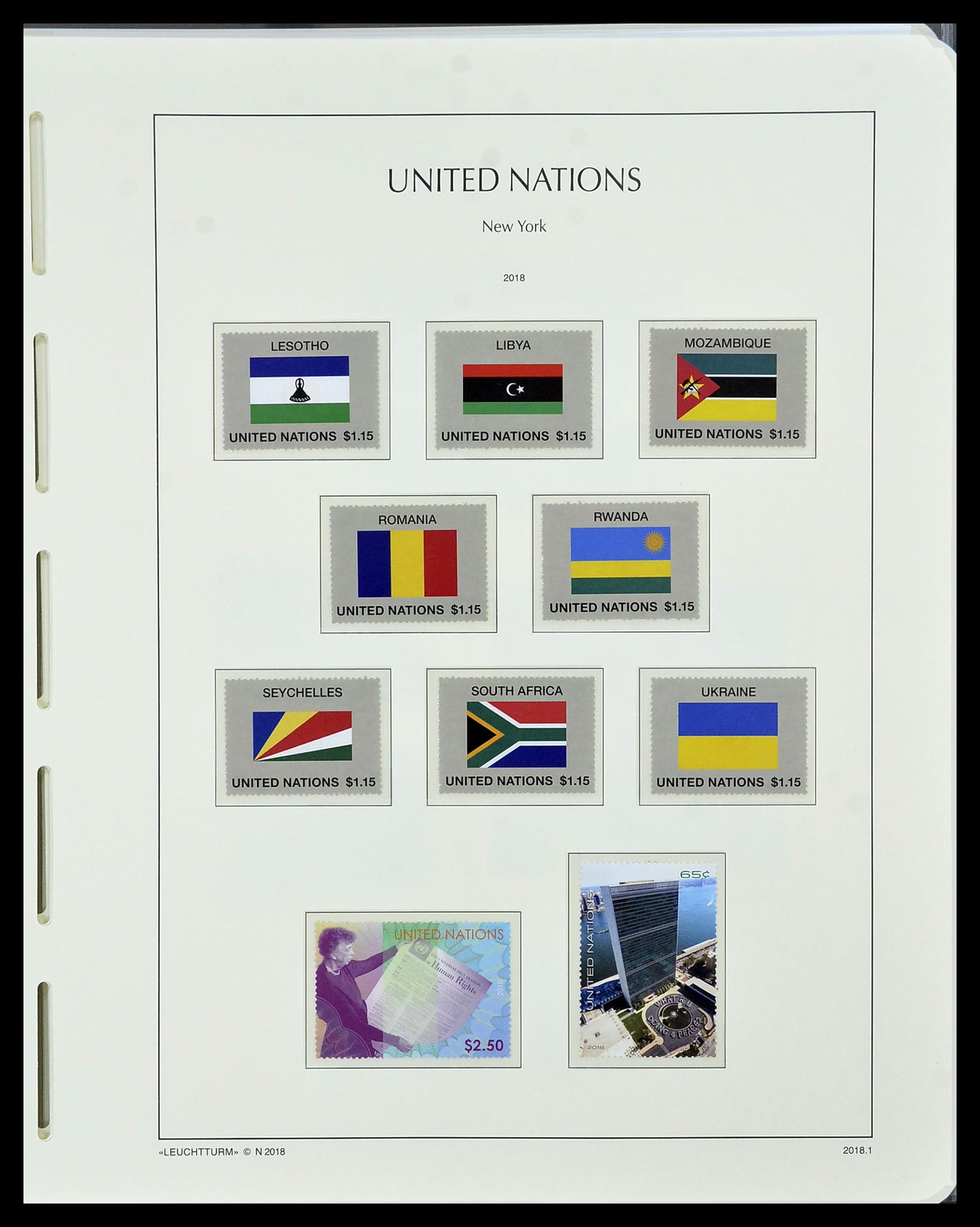 34023 188 - Stamp collection 34023 United Nations New York 1970-2018!