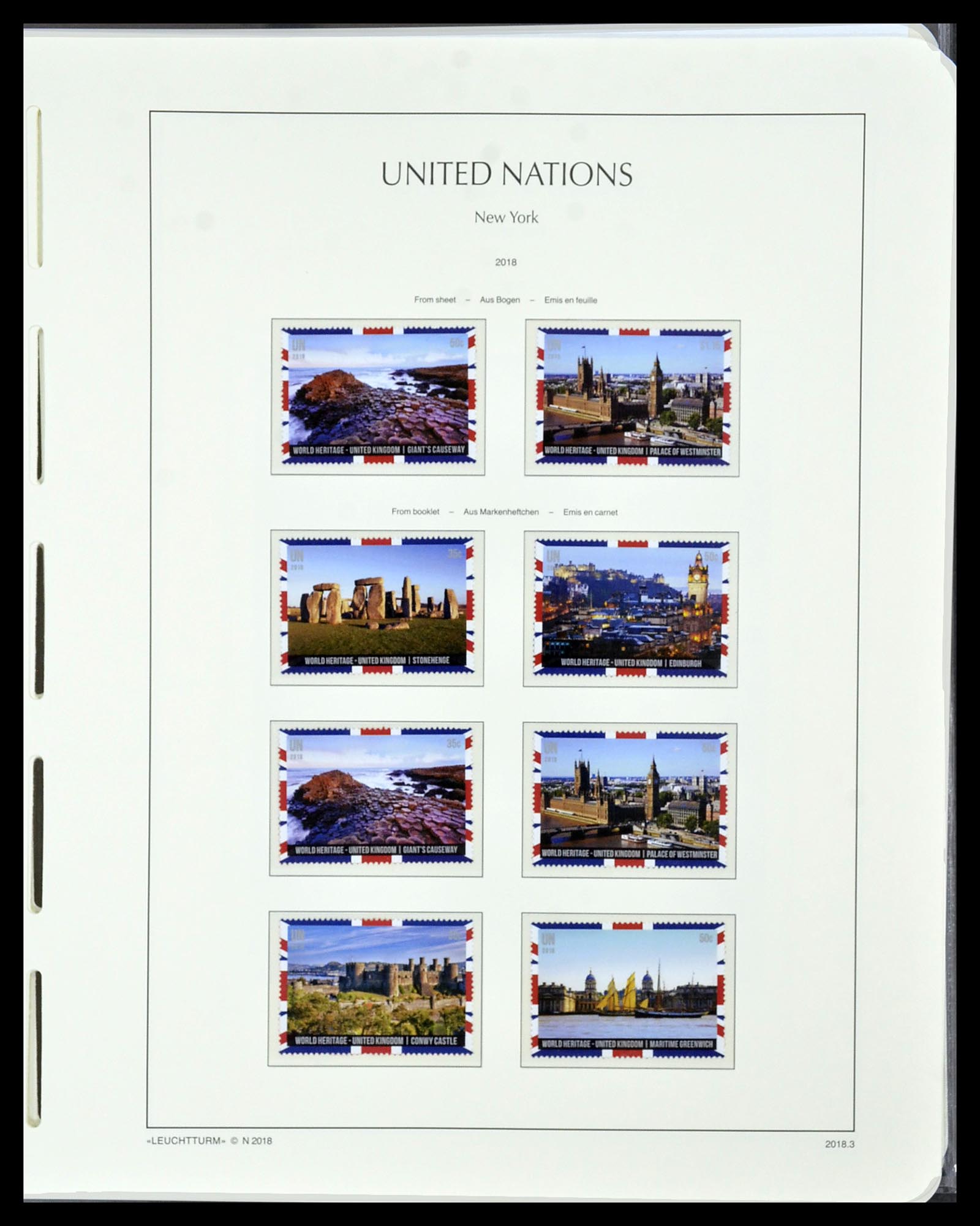 34023 190 - Stamp collection 34023 United Nations New York 1970-2018!
