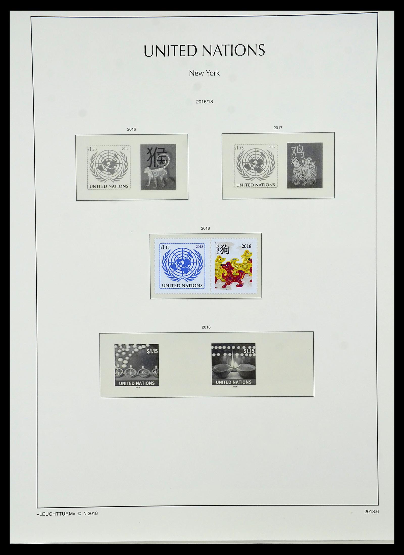 34023 192 - Stamp collection 34023 United Nations New York 1970-2018!
