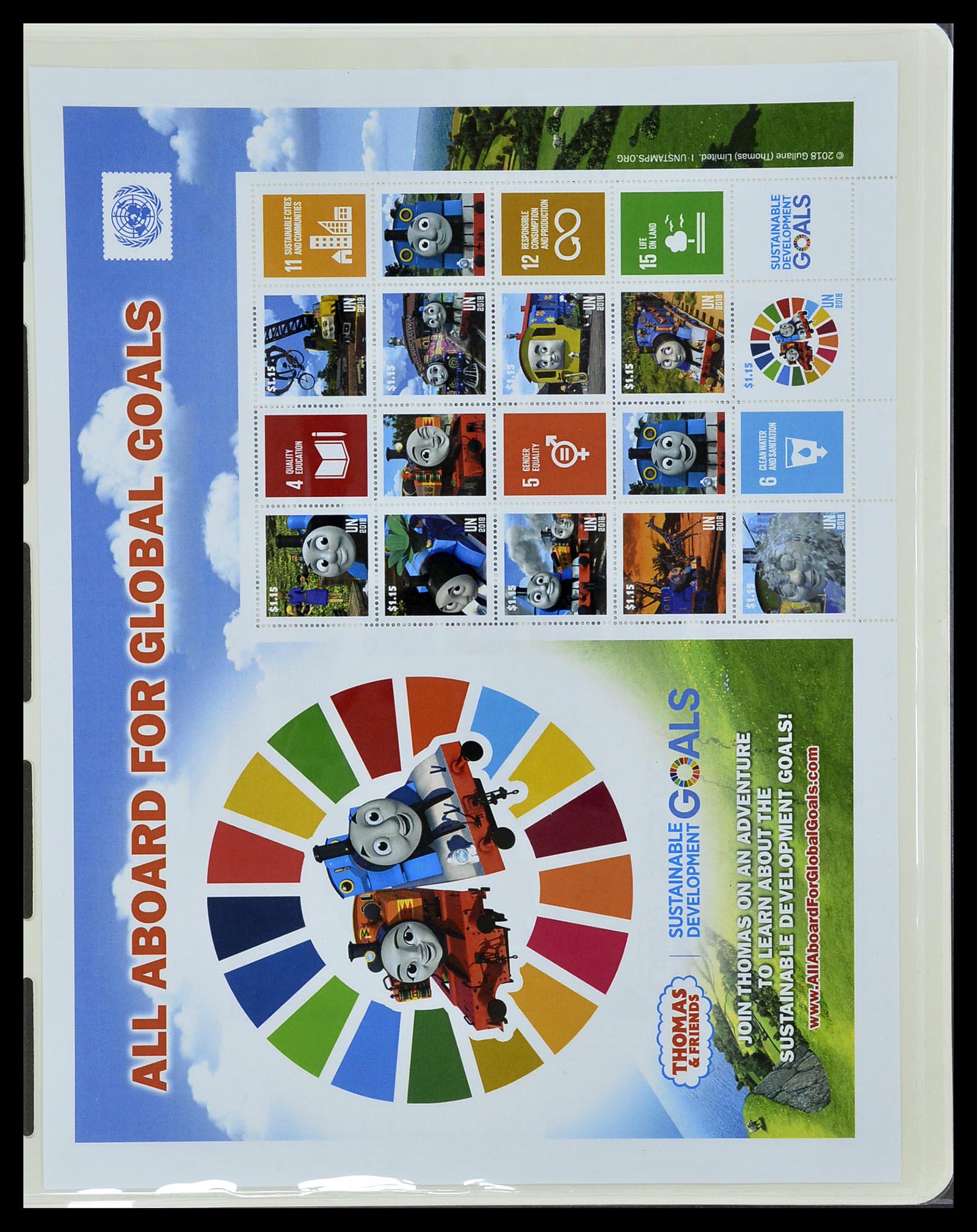 34023 194 - Stamp collection 34023 United Nations New York 1970-2018!
