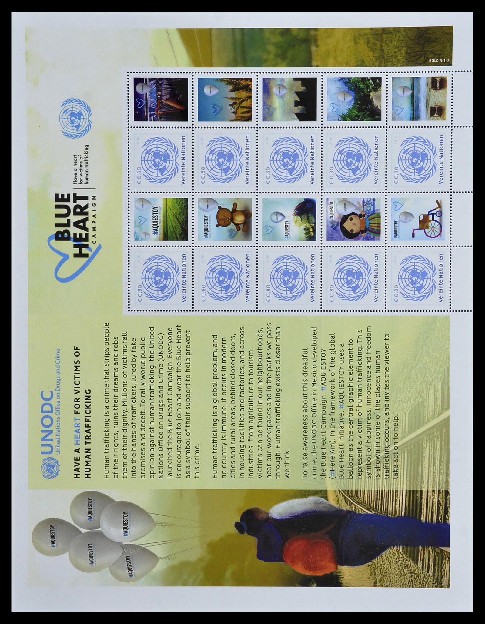 34023 198 - Stamp collection 34023 United Nations New York 1970-2018!