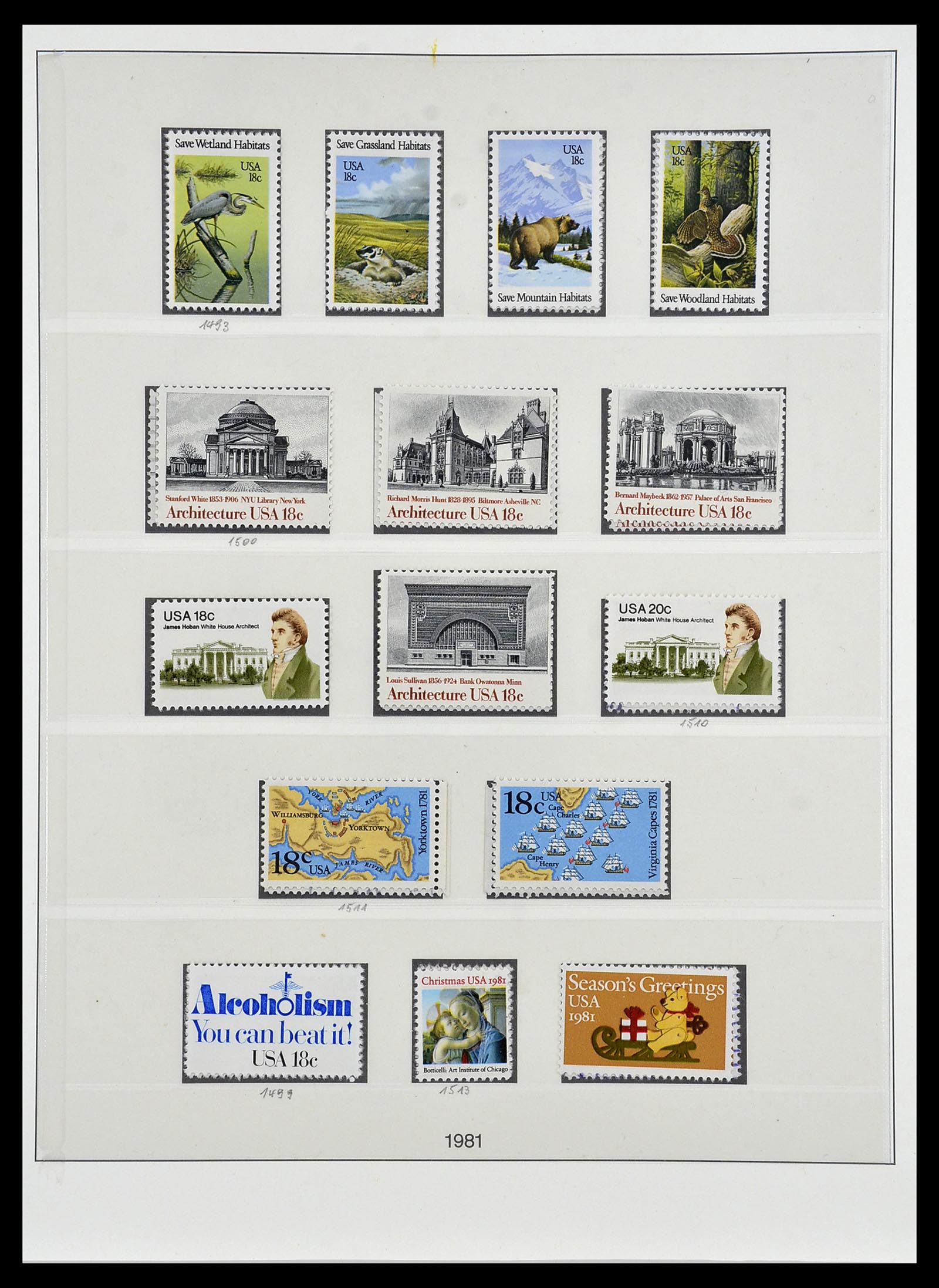 34024 072 - Postzegelverzameling 34024 USA 1857-1995.