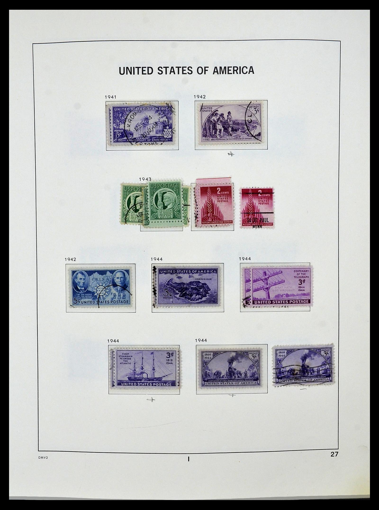 34026 044 - Postzegelverzameling 34026 USA 1851-2001.