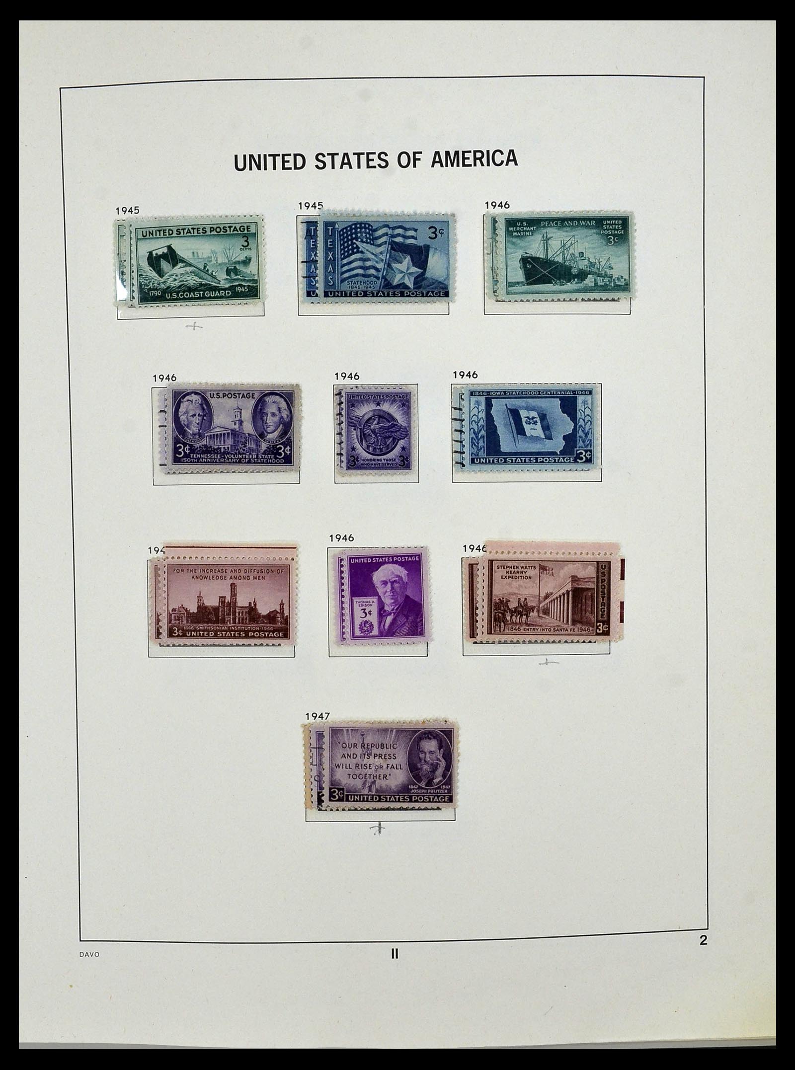 34026 046 - Postzegelverzameling 34026 USA 1851-2001.
