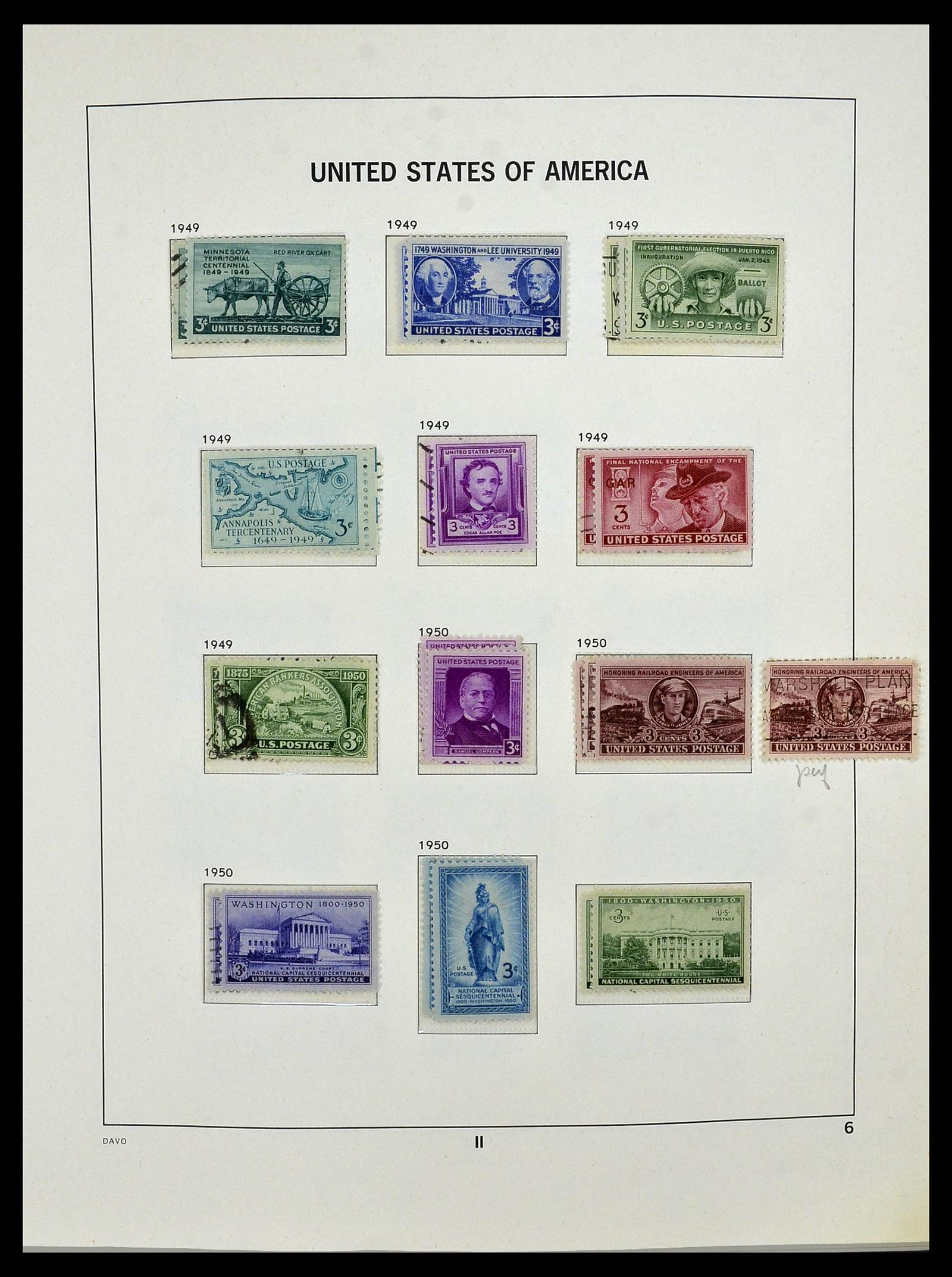 34026 050 - Postzegelverzameling 34026 USA 1851-2001.