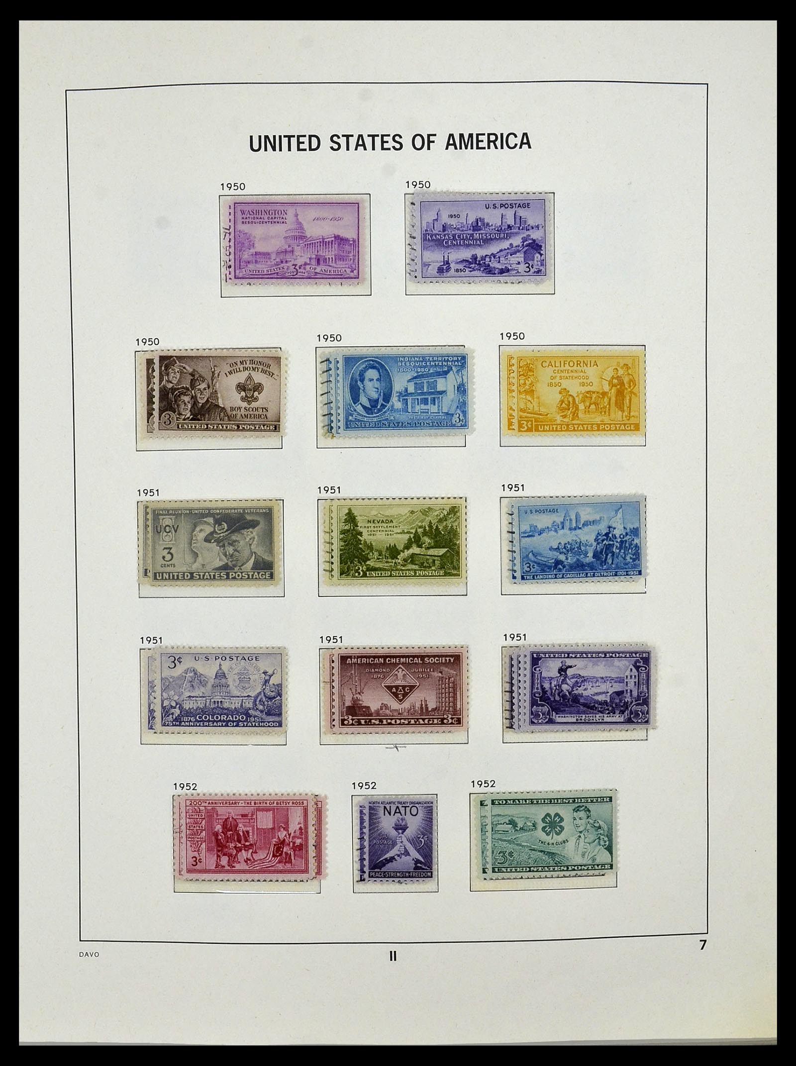 34026 051 - Postzegelverzameling 34026 USA 1851-2001.