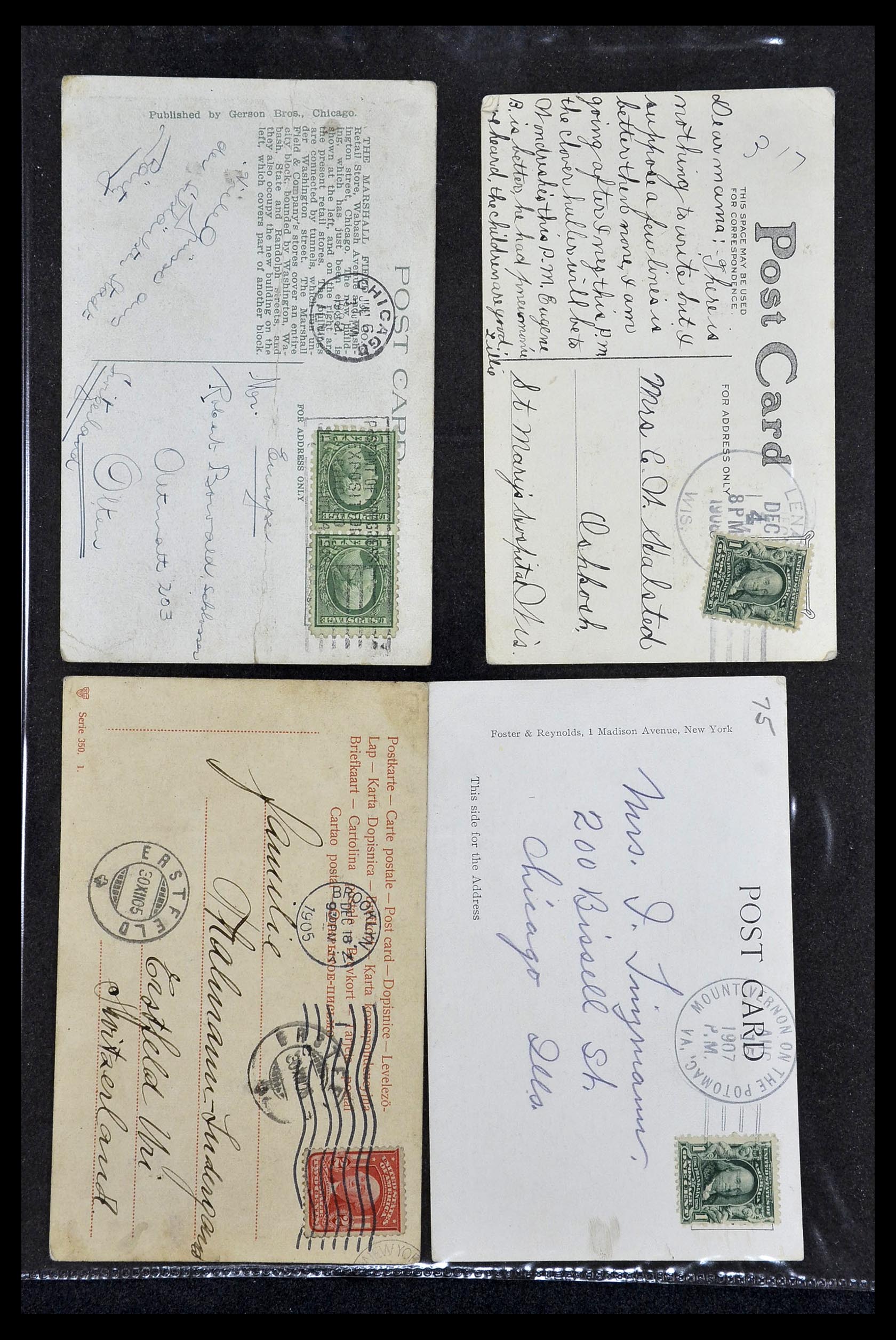34027 048 - Postzegelverzameling 34027 USA back of the book 1880-1960.
