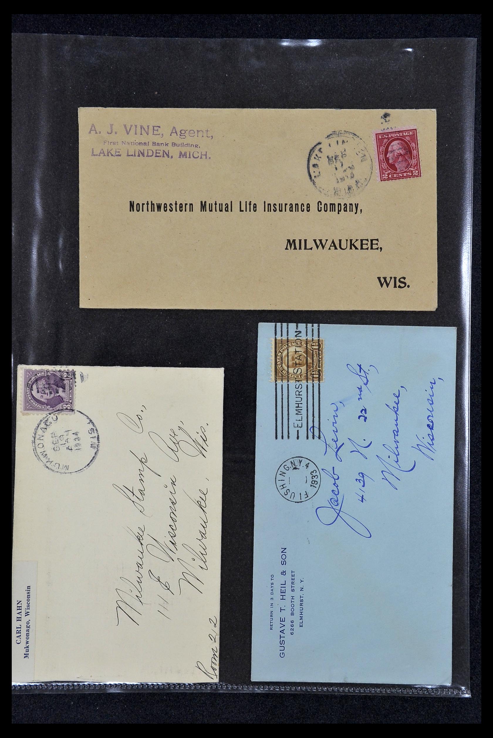34027 087 - Postzegelverzameling 34027 USA back of the book 1880-1960.