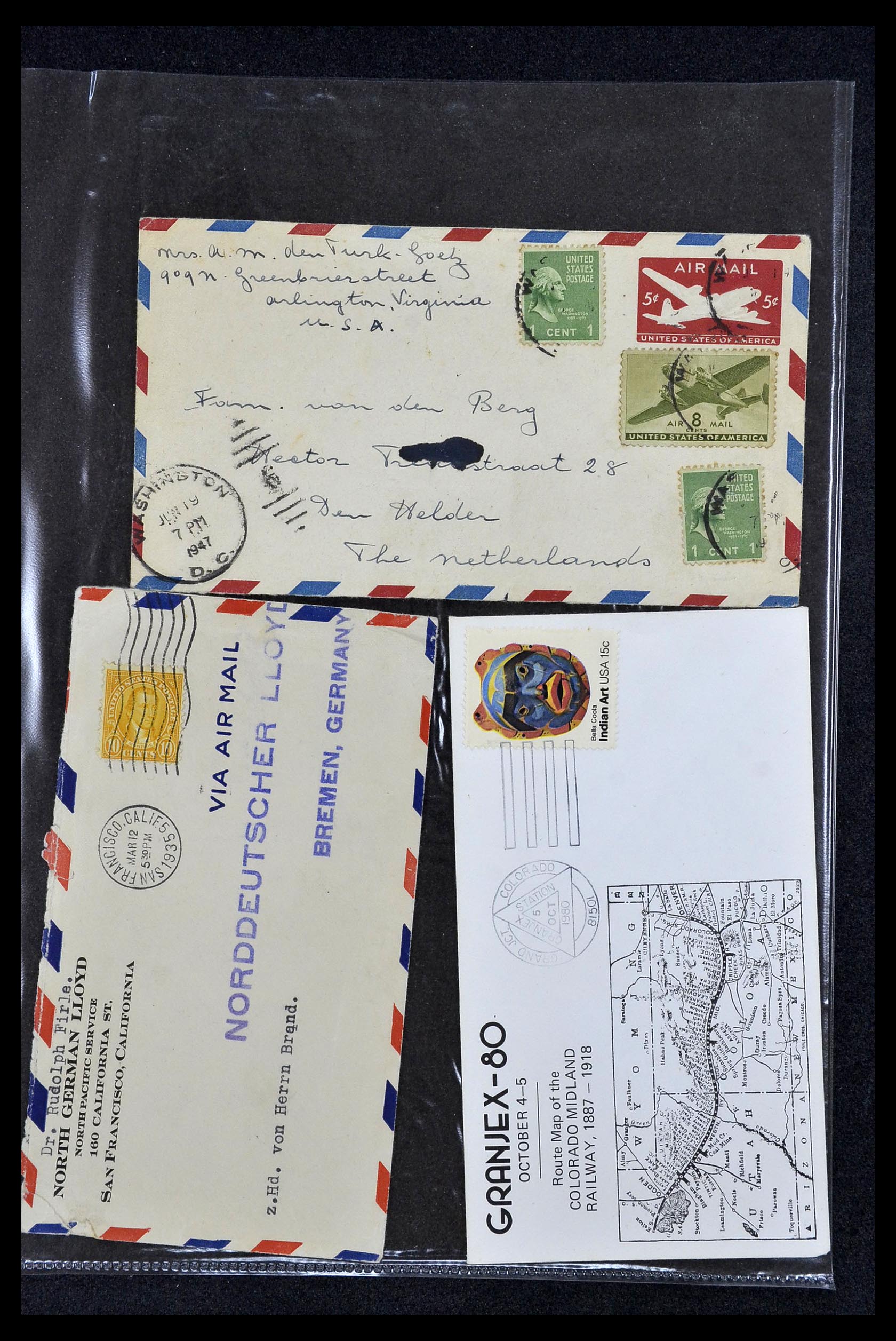 34027 091 - Postzegelverzameling 34027 USA back of the book 1880-1960.