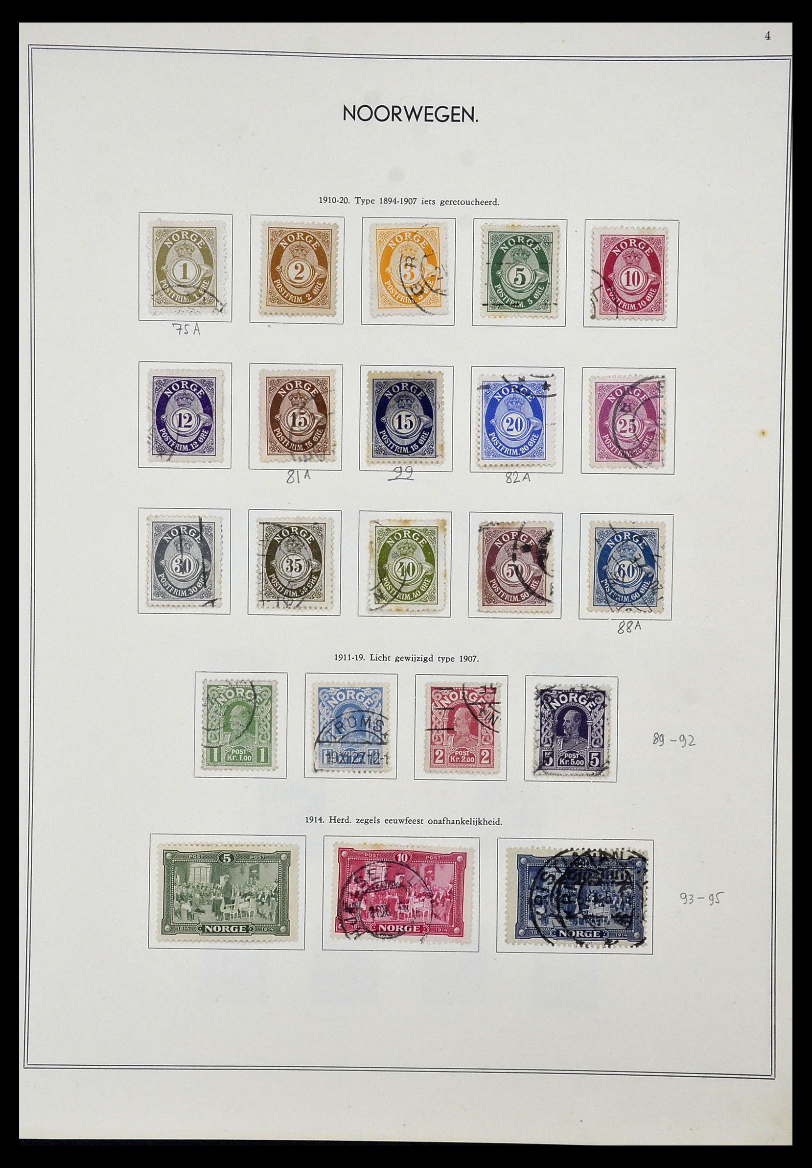 34031 004 - Postzegelverzameling 34031 Noorwegen 1856-1948.