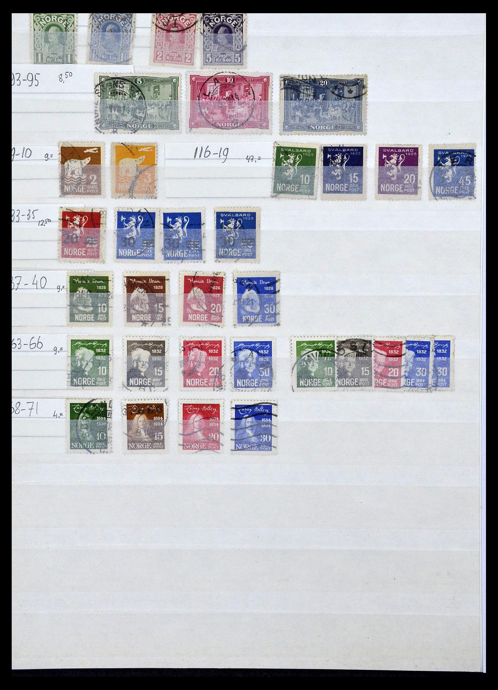 34031 022 - Postzegelverzameling 34031 Noorwegen 1856-1948.
